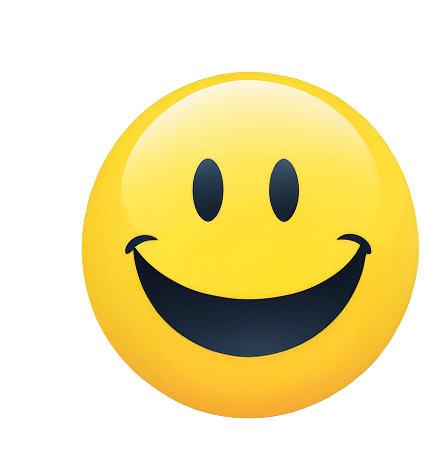 AlbedoBase XL yellow smiley emoji No shadow full details or 3