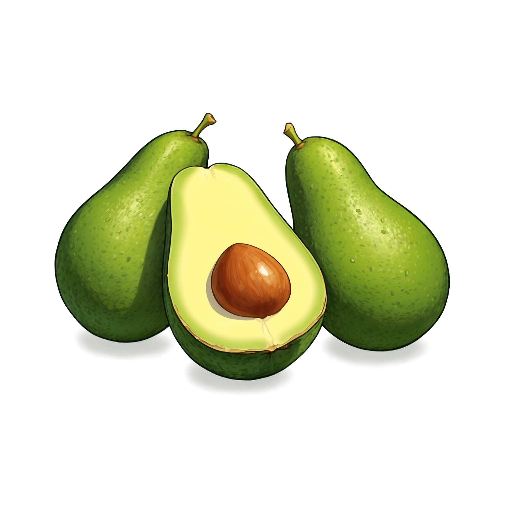 Graphic Design Avocado full details or high quality 4k realis 7