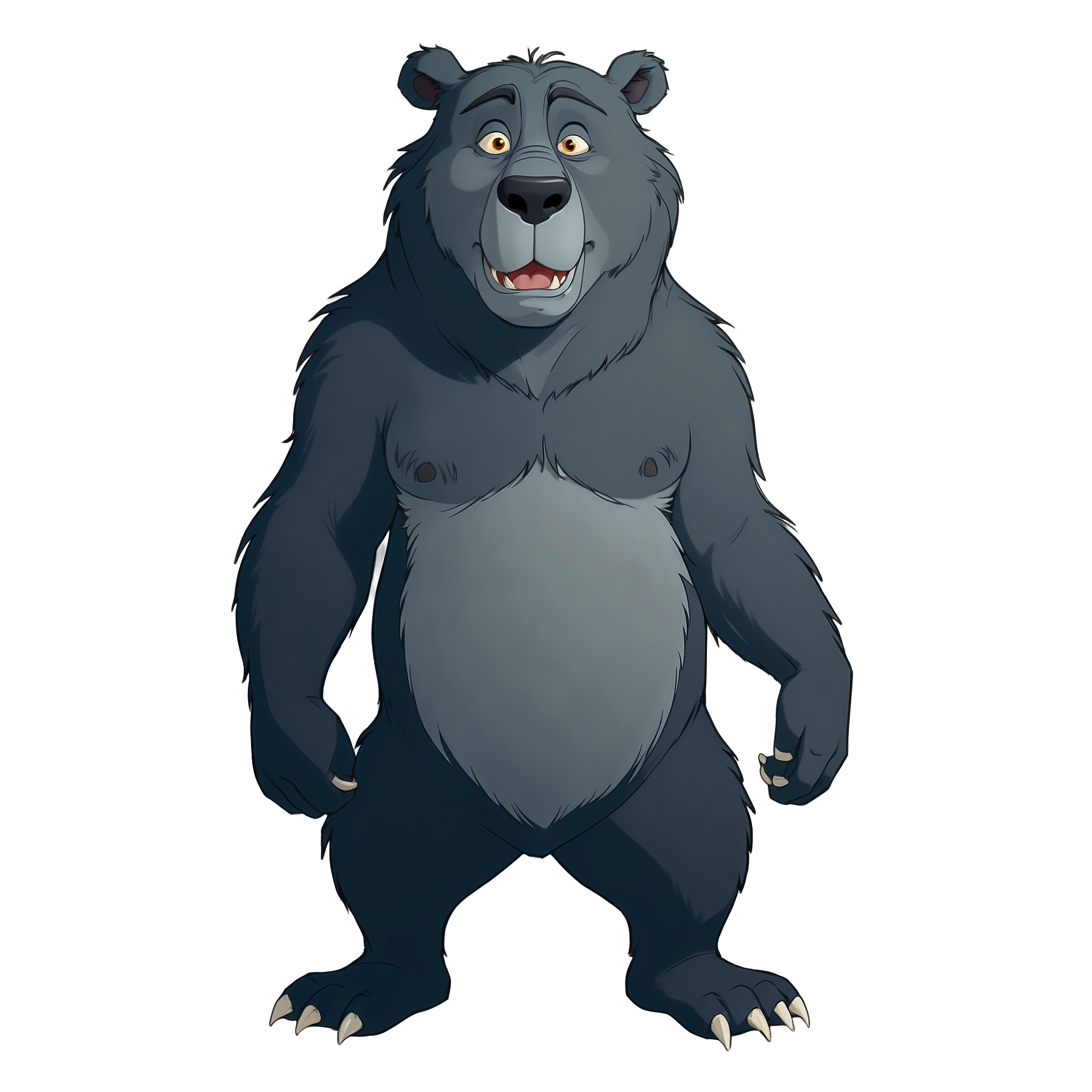 Graphic Design Baloo from The Jungle Book realistic full body 0
