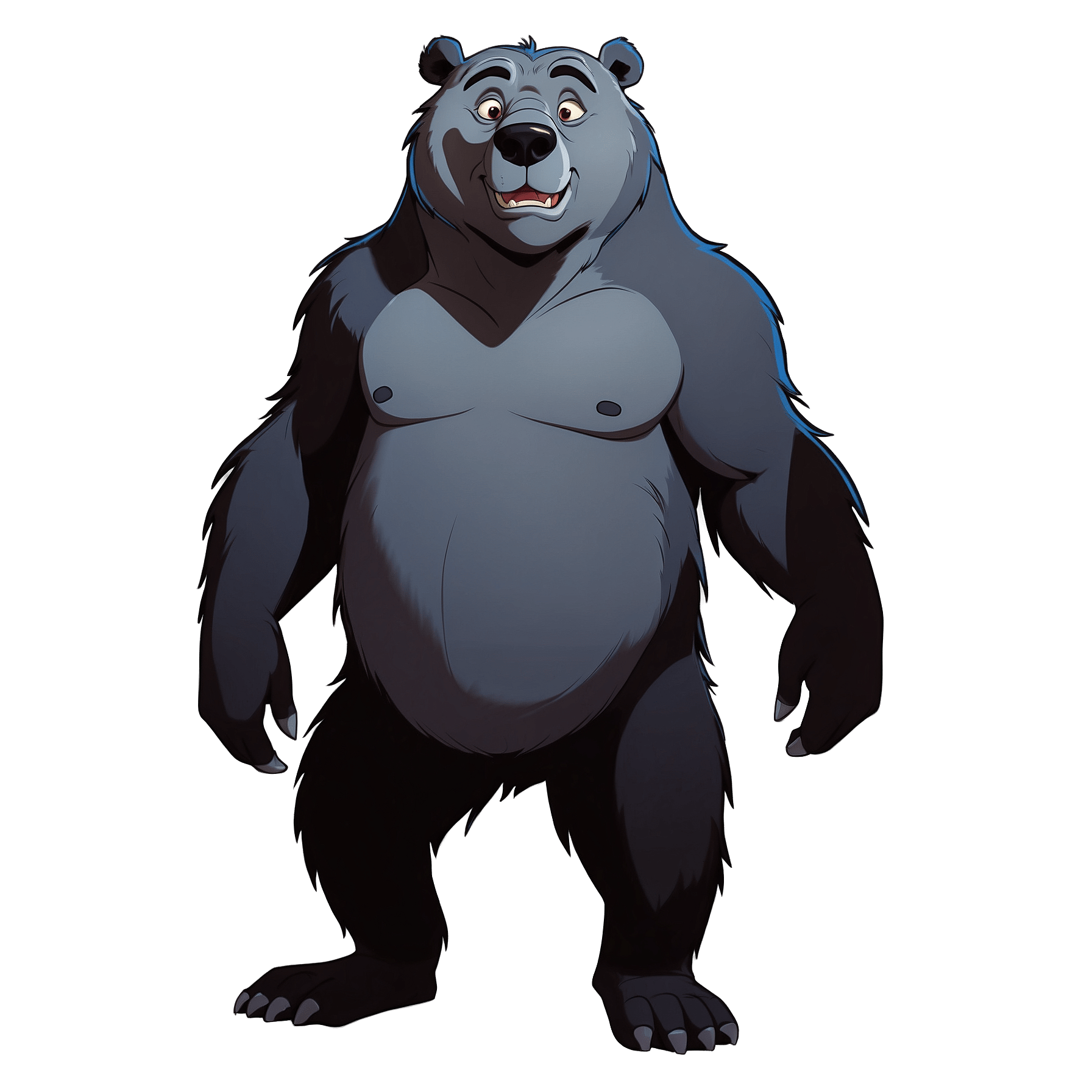 Graphic Design Baloo from The Jungle Book realistic full body 1