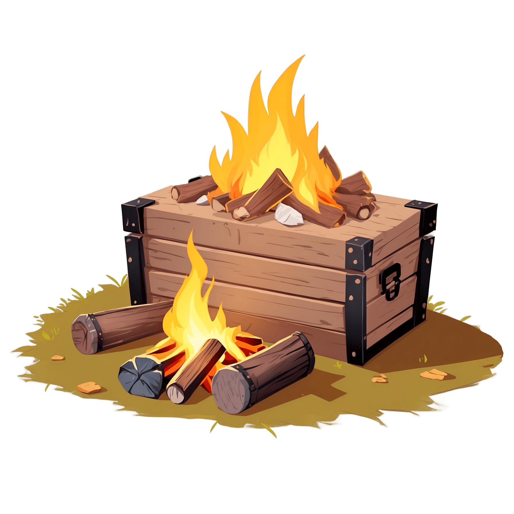 Graphic Design Campfire Chest full details or high quality 4k 3