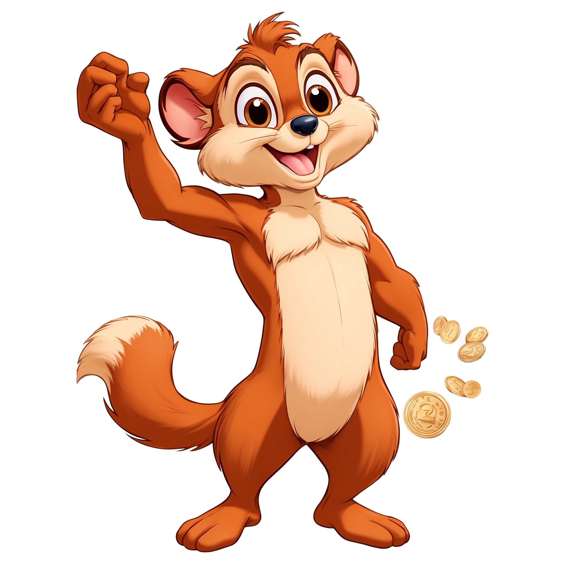 Graphic Design Chip from Chip n Dale realistic full body 2d ca 7