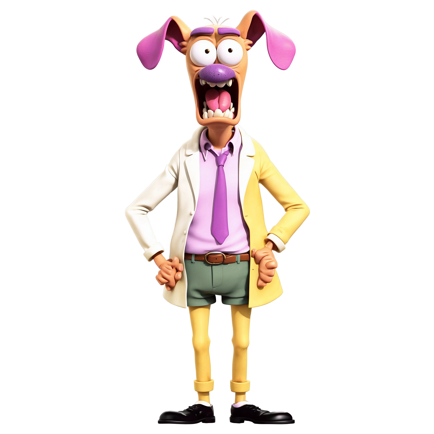 Graphic Design Courage from Courage the Cowardly Dog realistic 2