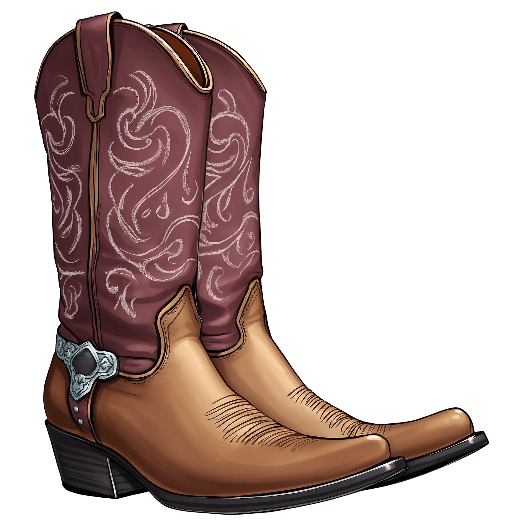 Graphic Design Cowboy Boots full details or high quality 4k r 5