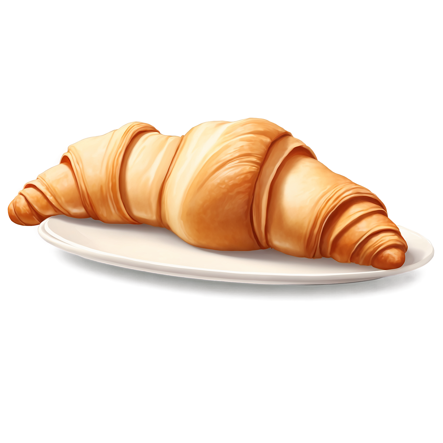 Graphic Design Croissant full details or high quality 4k real 3