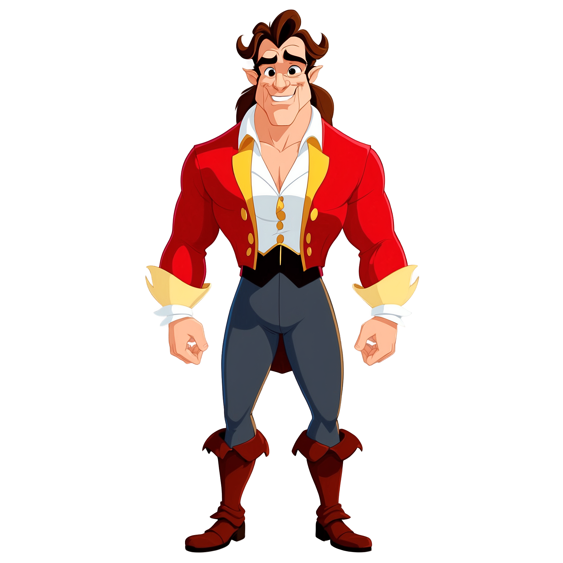 Graphic Design Gaston from Beauty and the Beast realistic full 1 1