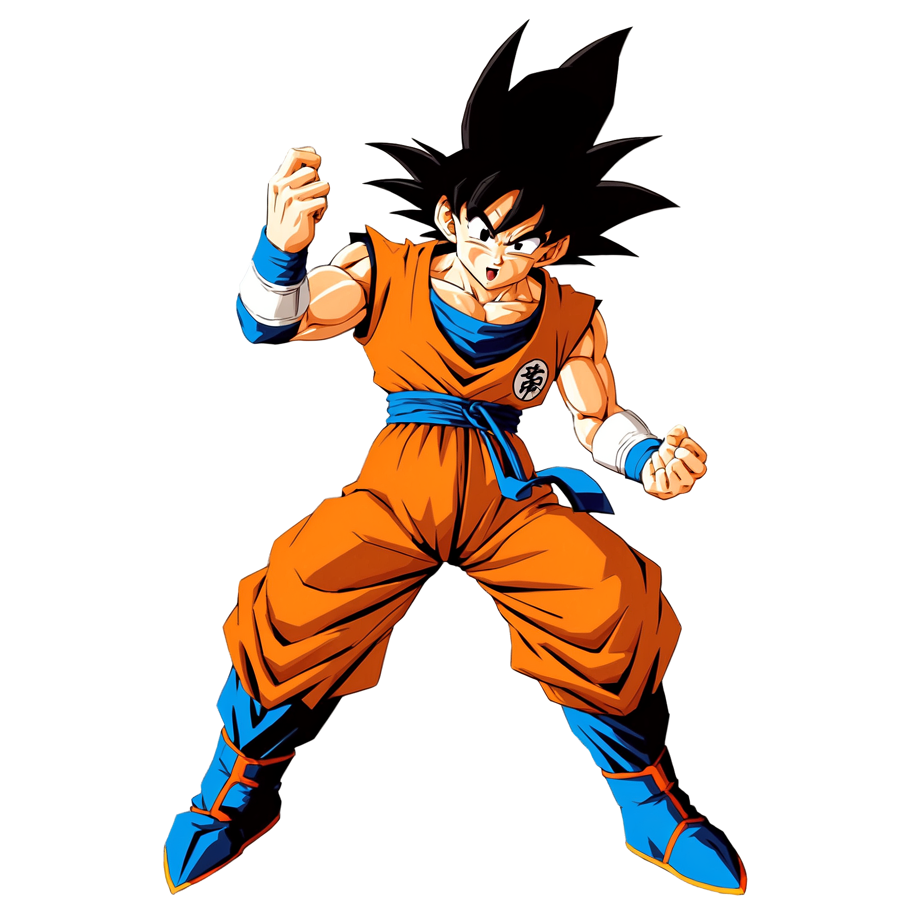 Graphic Design Goku from Dragon Ball Z realistic full body 2d 1