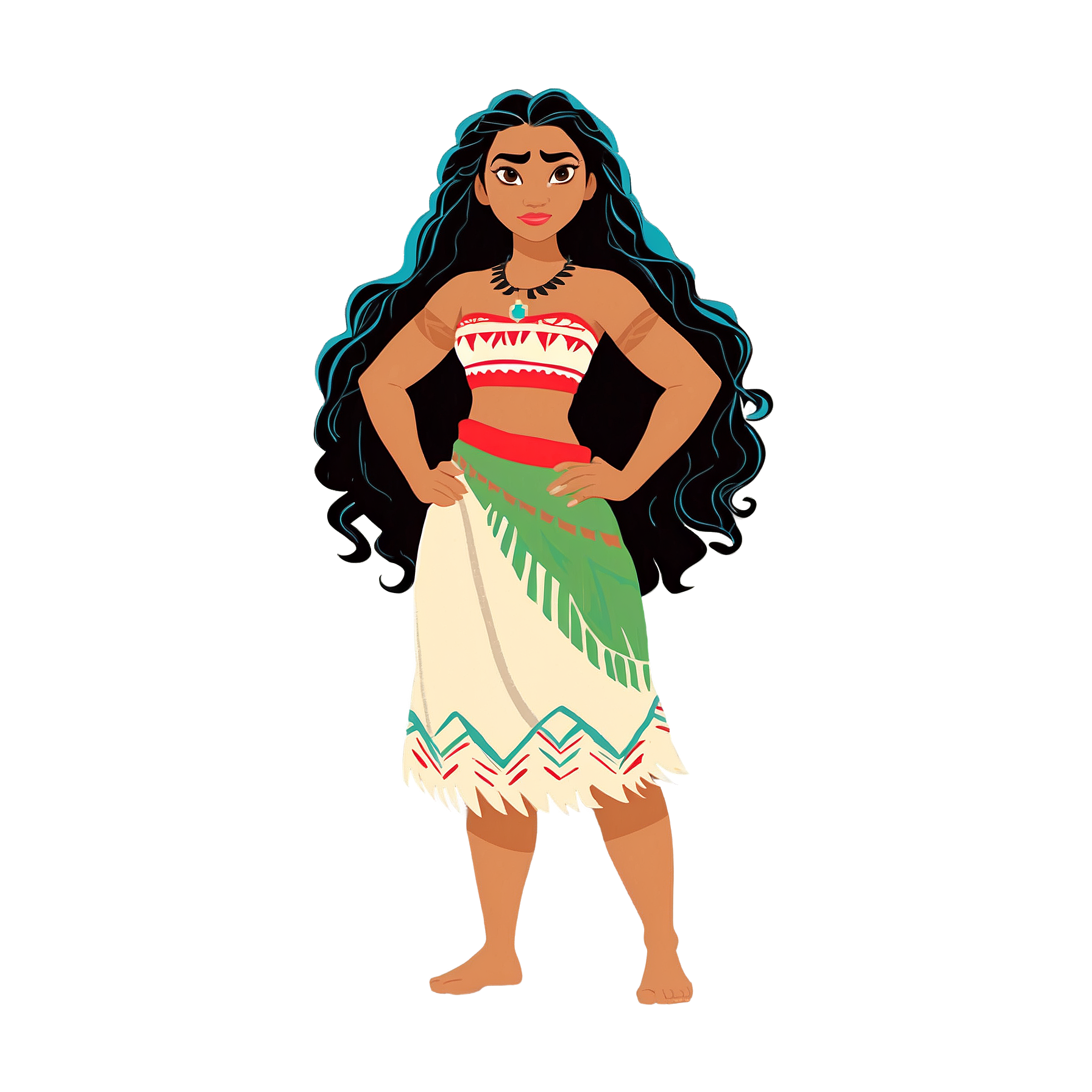 Graphic Design Moana from Moana realistic full body 2d cartoon 6