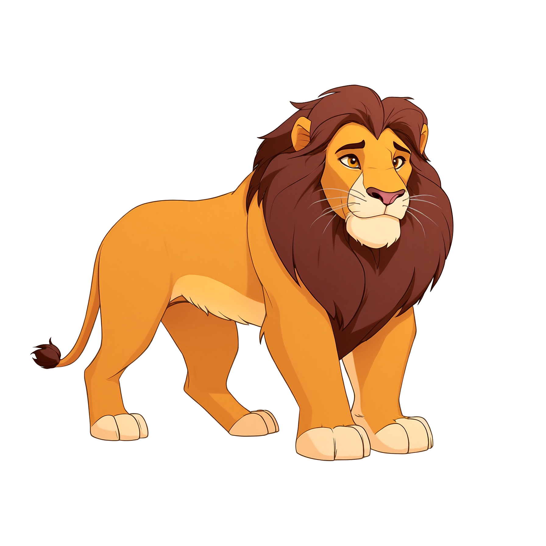 Graphic Design Mufasa from The Lion King realistic full body 4