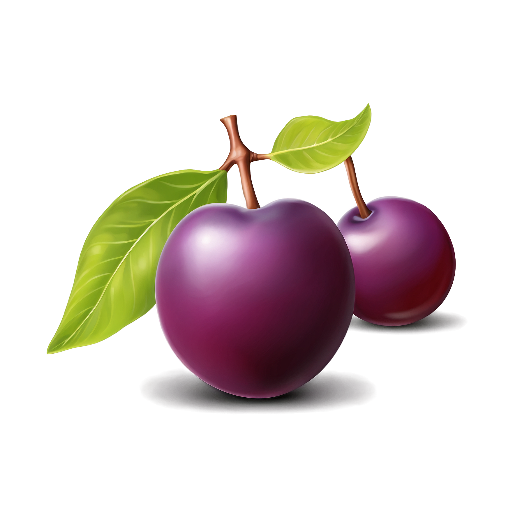 Graphic Design Plum full details or high quality 4k realistic 3
