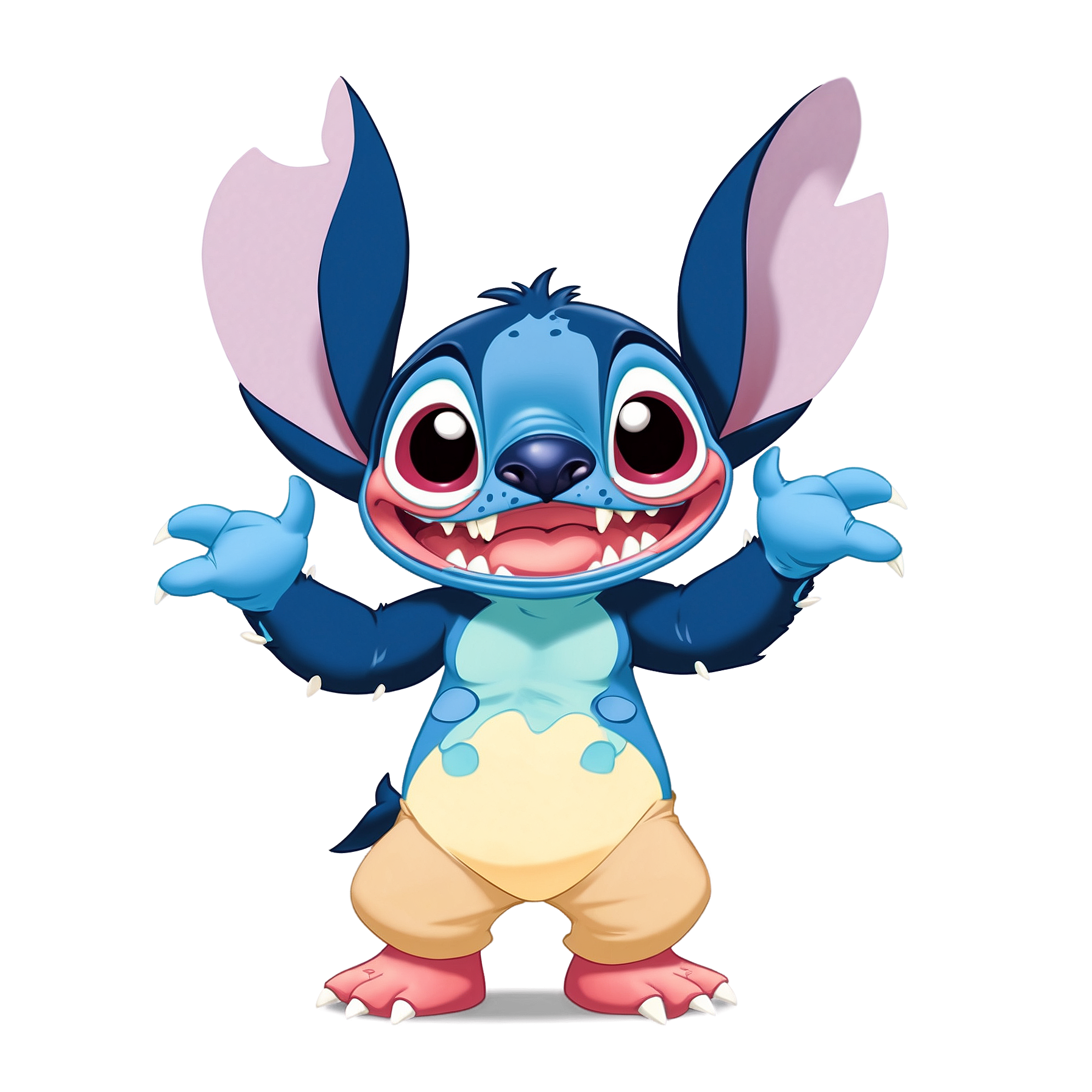 Graphic Design Stitch from Lilo Stitch realistic full body 2d 0