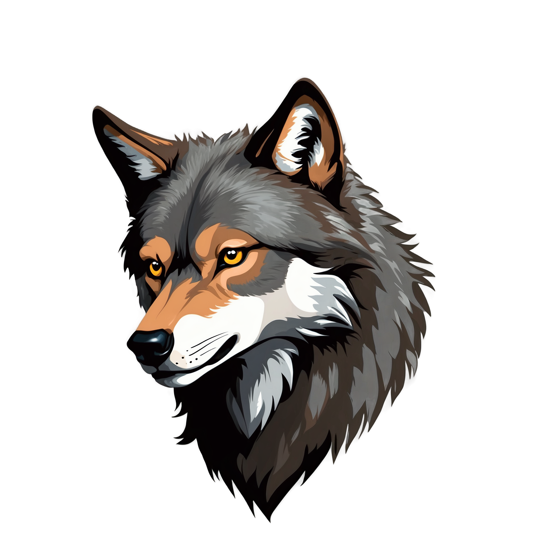 Graphic Design Wolf full details or high quality 4k realistic 1