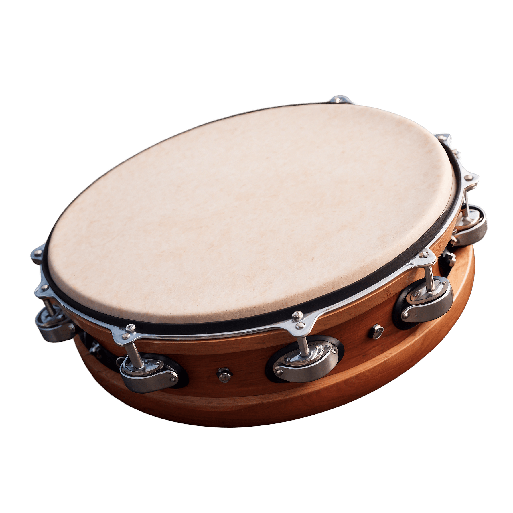 Lifelike Vision Tambourine full details or high quality 4k rea 0 Wooden Plate Transparent PNG