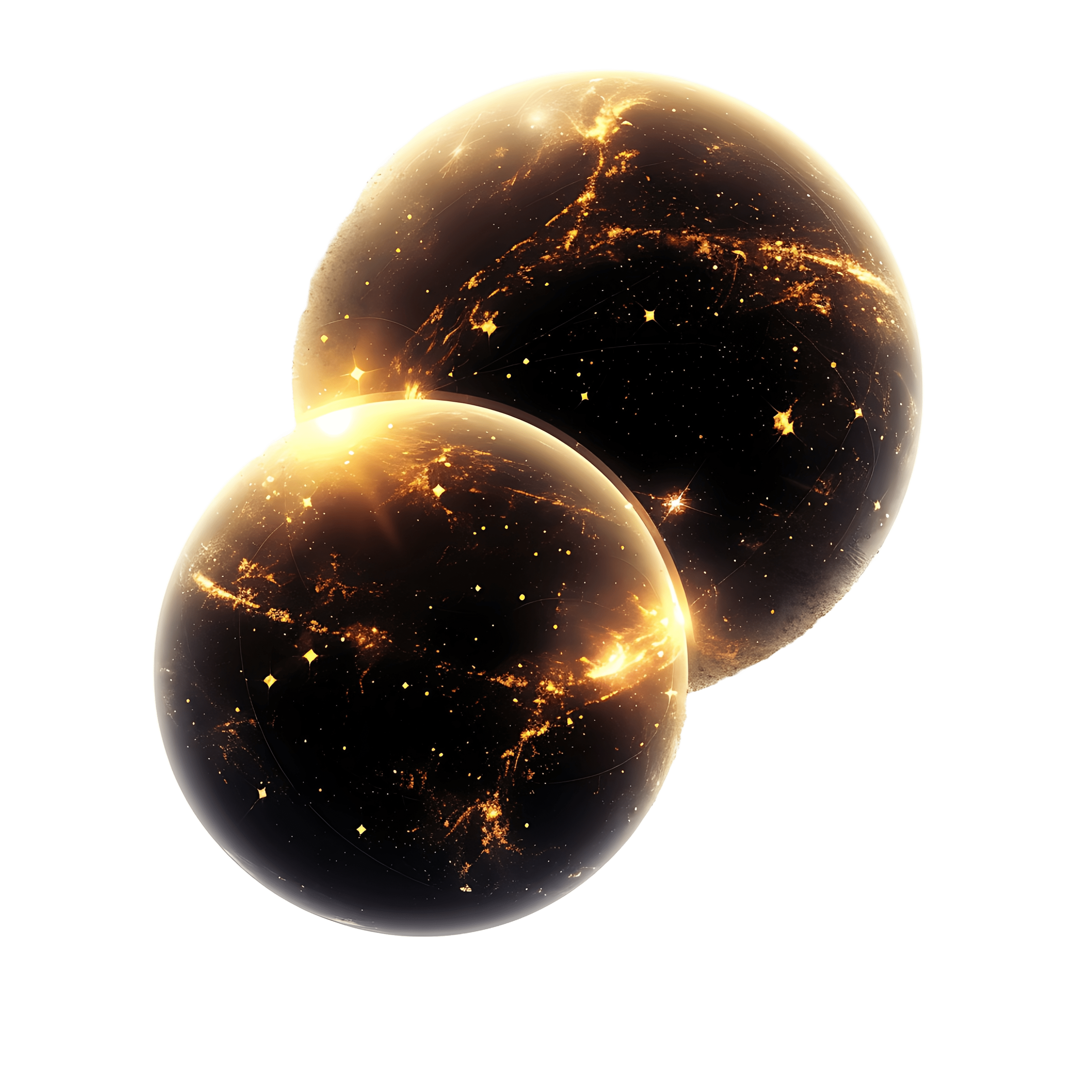 premiumplan Binary star system realistic on white background e03e5558 aa34 4cd6 998e fde557fa79dd