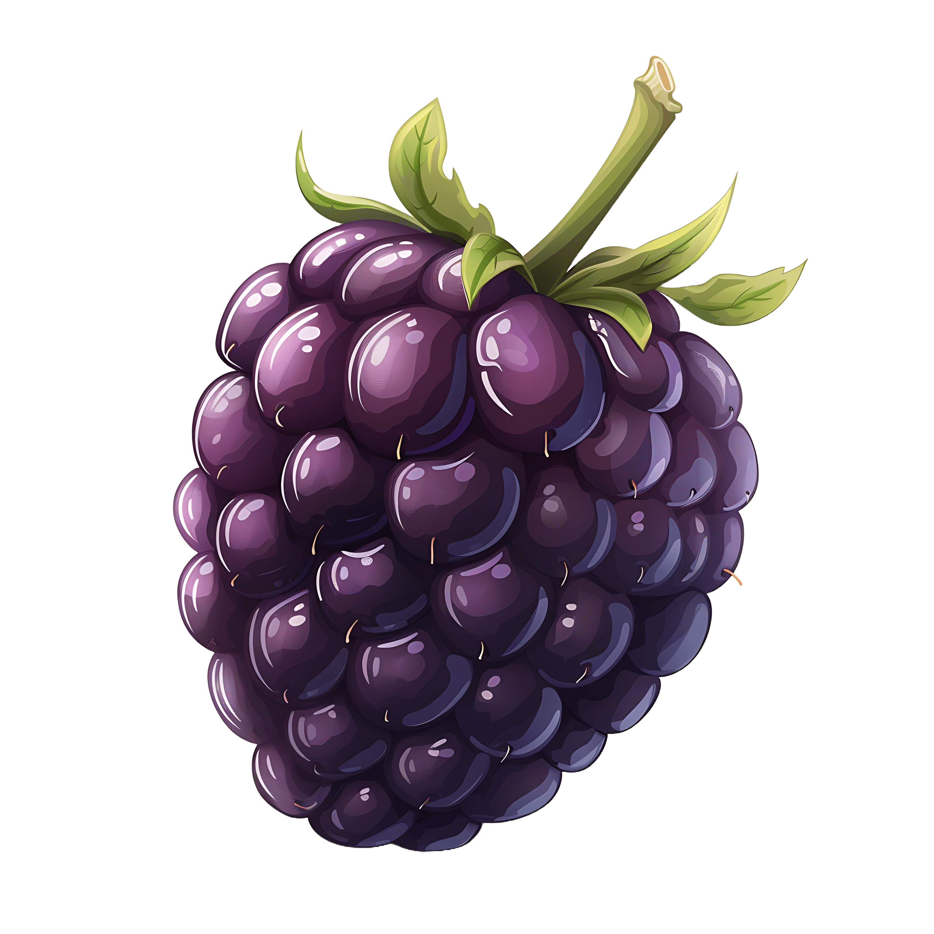 premiumplan Boysenberry realistic 2d cartoon on white backgroun 94e80765 1af4 4d4f 9e74 83c7f2f1fcfa