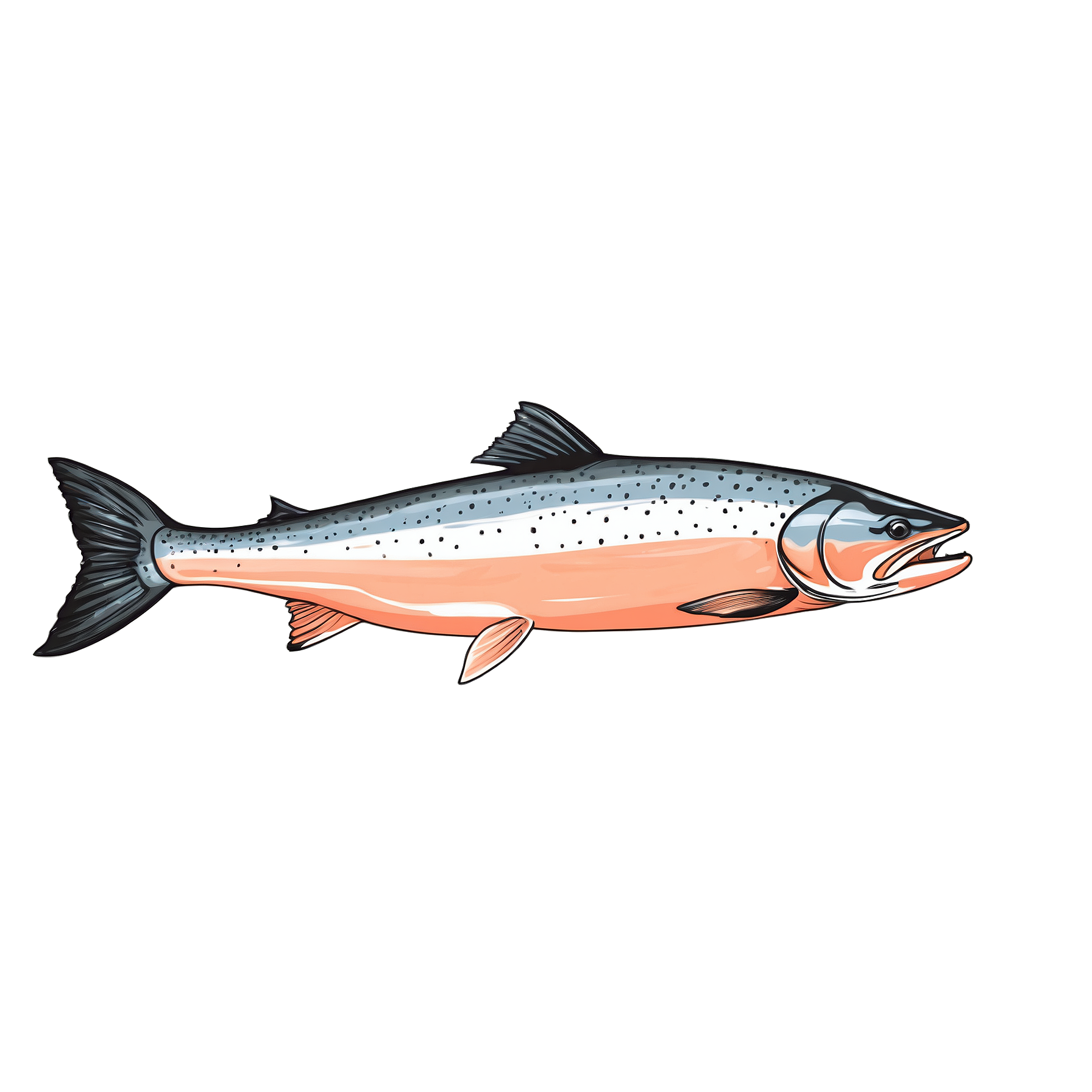 Graphic Design Salmon full details or high quality 4k realisti 7