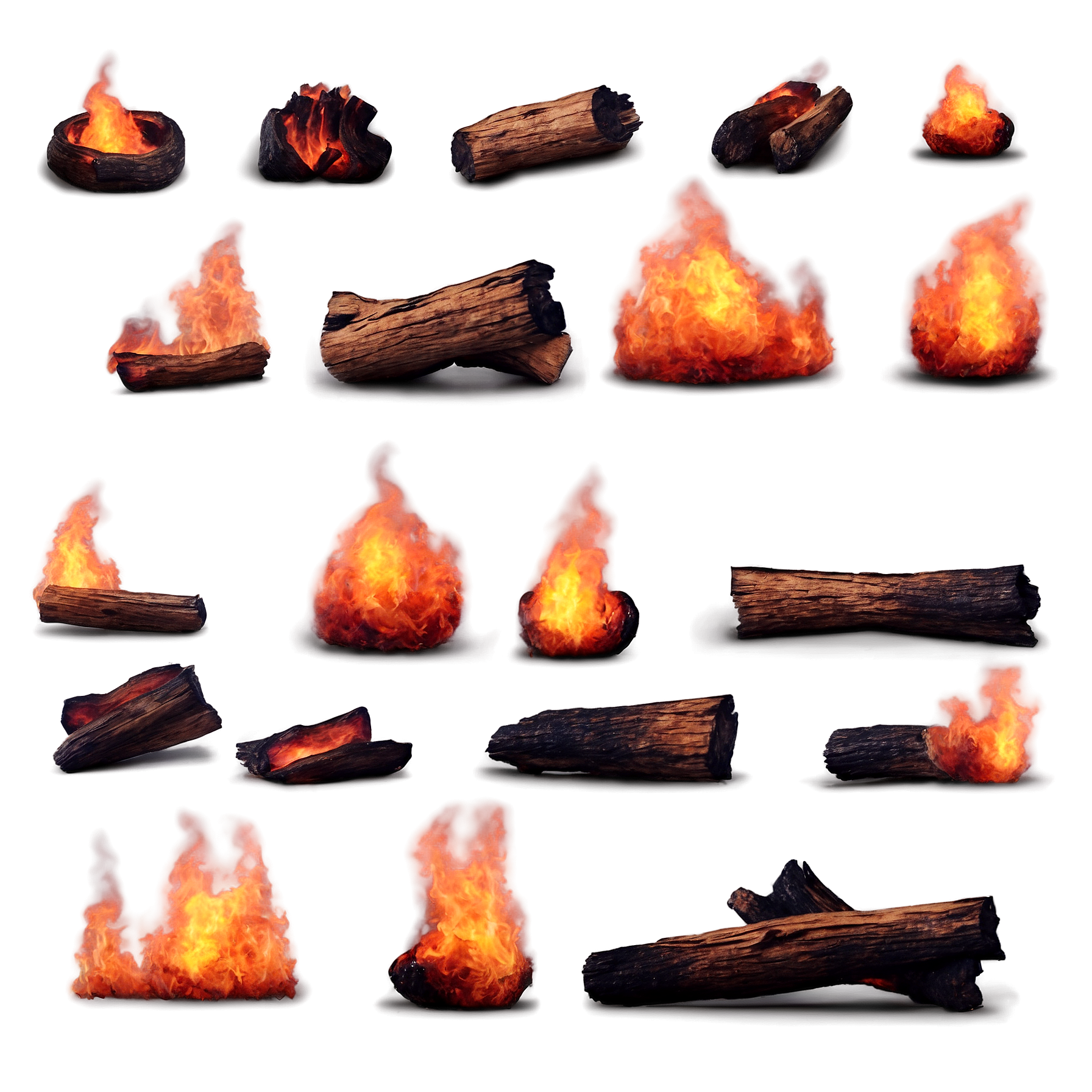 Lifelike Vision fire full details or high quality 4k realistic 3