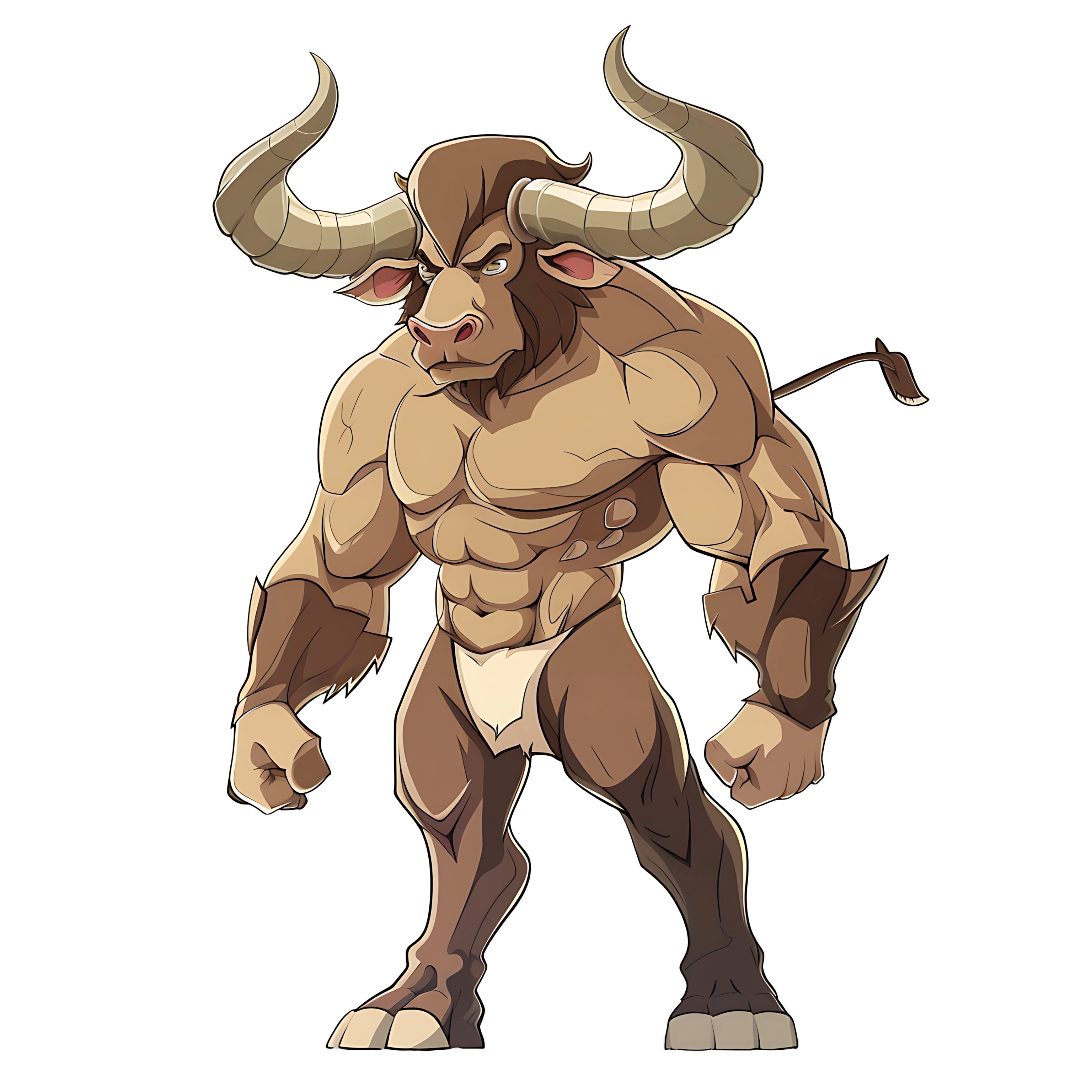 jawadseotoolninja 55781 17625 Minotaur realistic 2d cartoon on  13debc10 1a94 4cc1 924e 084c462c0315