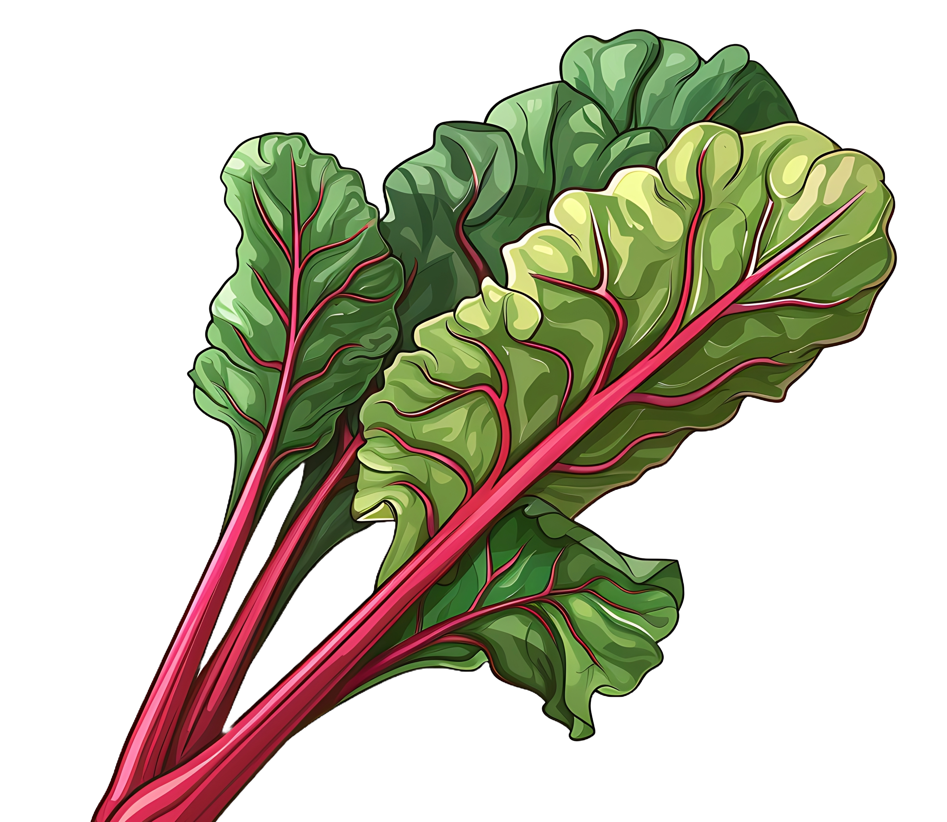 premiumplan Chard realistic 2d cartoon on white background 3349b9e1 6a17 4c3f 890d 57c53659444d