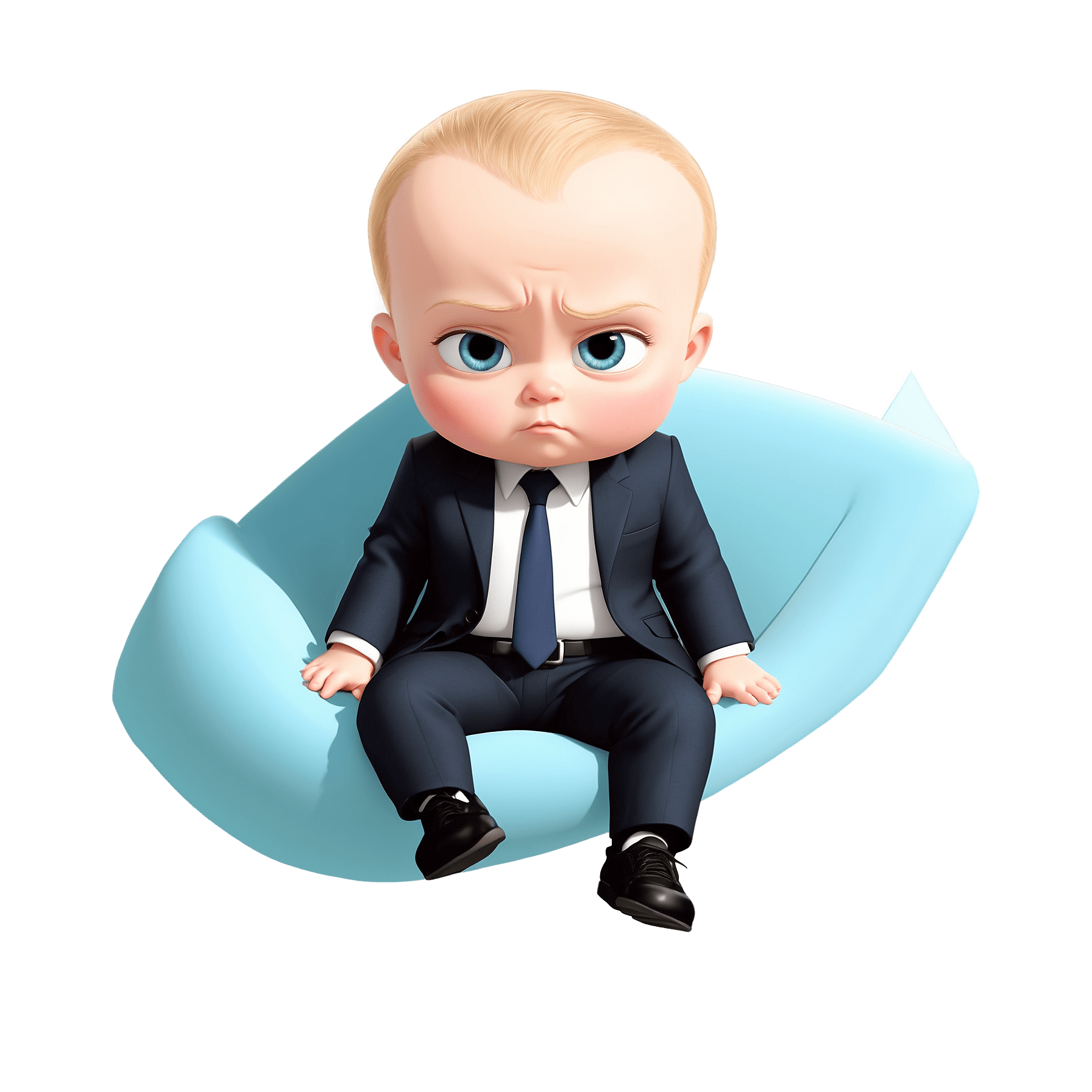 Baby Boss Sitting PNG