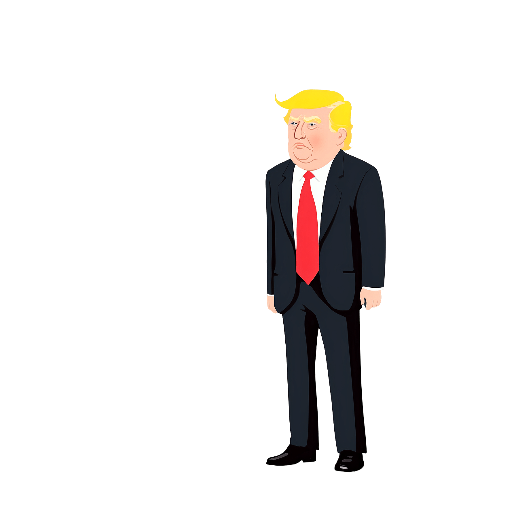 Trump Cartoon Illustration PNG