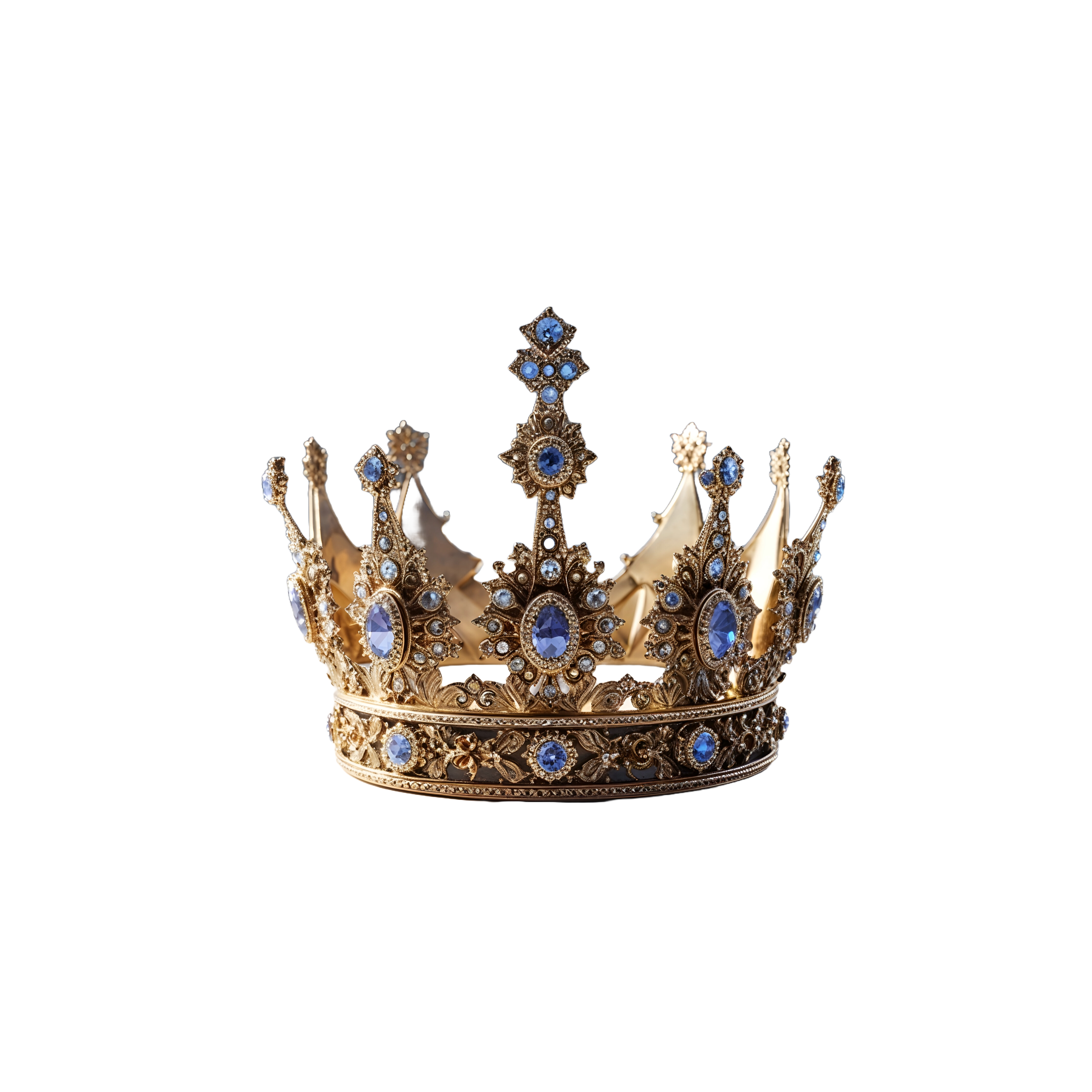 Crown PNG Golden High-Quality Transparent Design