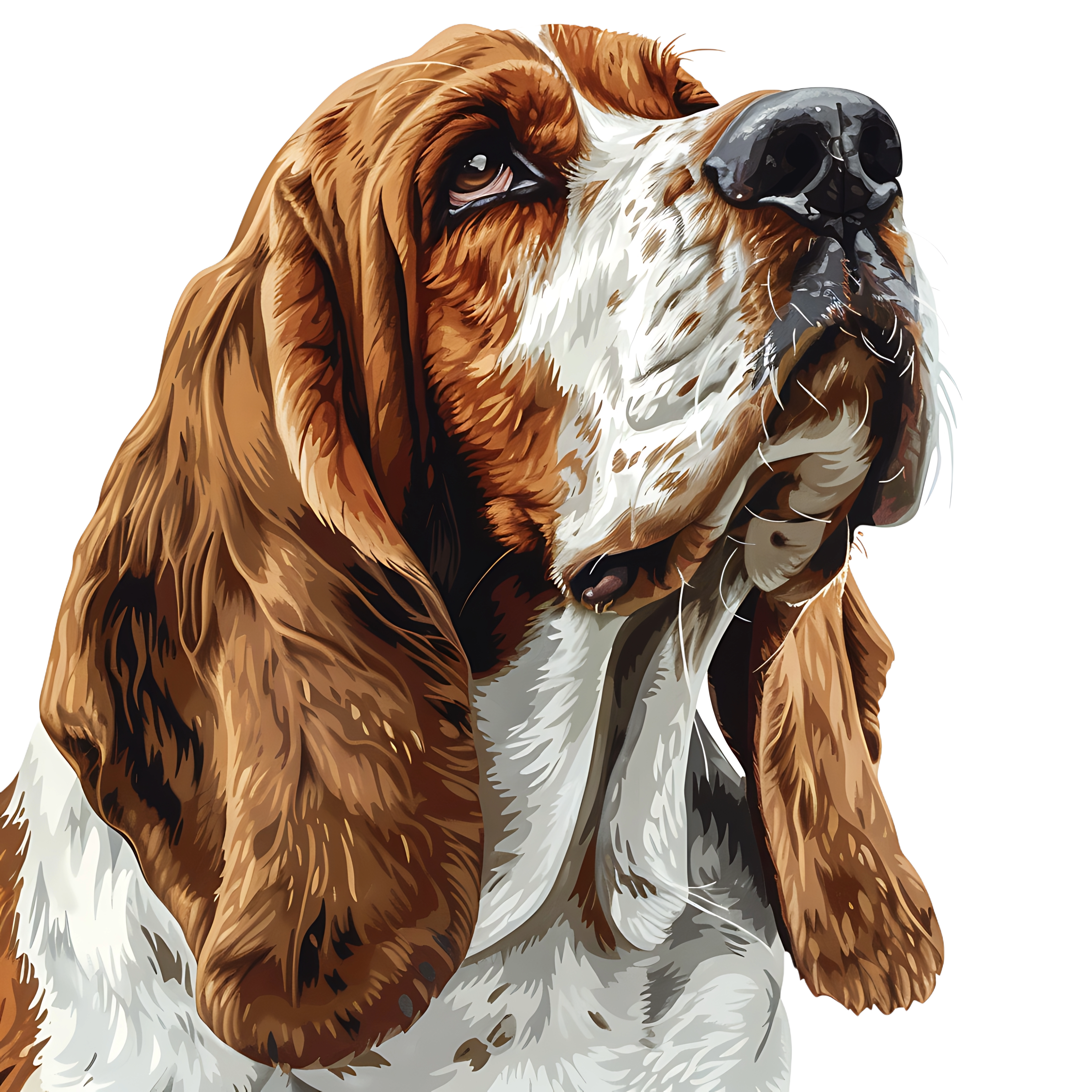 jawadseotoolninja 55781 17625 Basset Hound dog realistic on whi baa190f3 909f 4201 9833 a21ca9df70c9