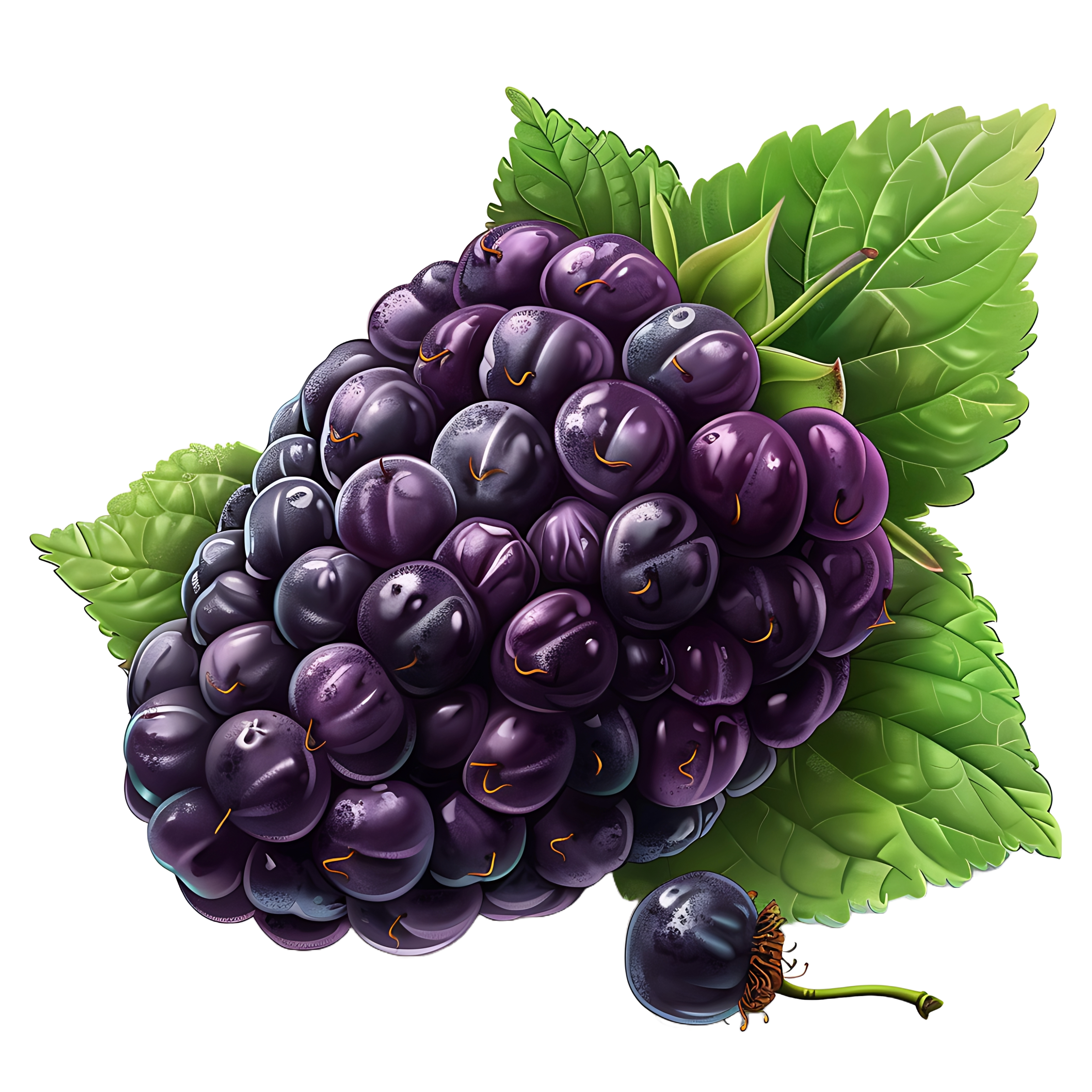 Fresh Boysenberry PNG Realistic & HD Image