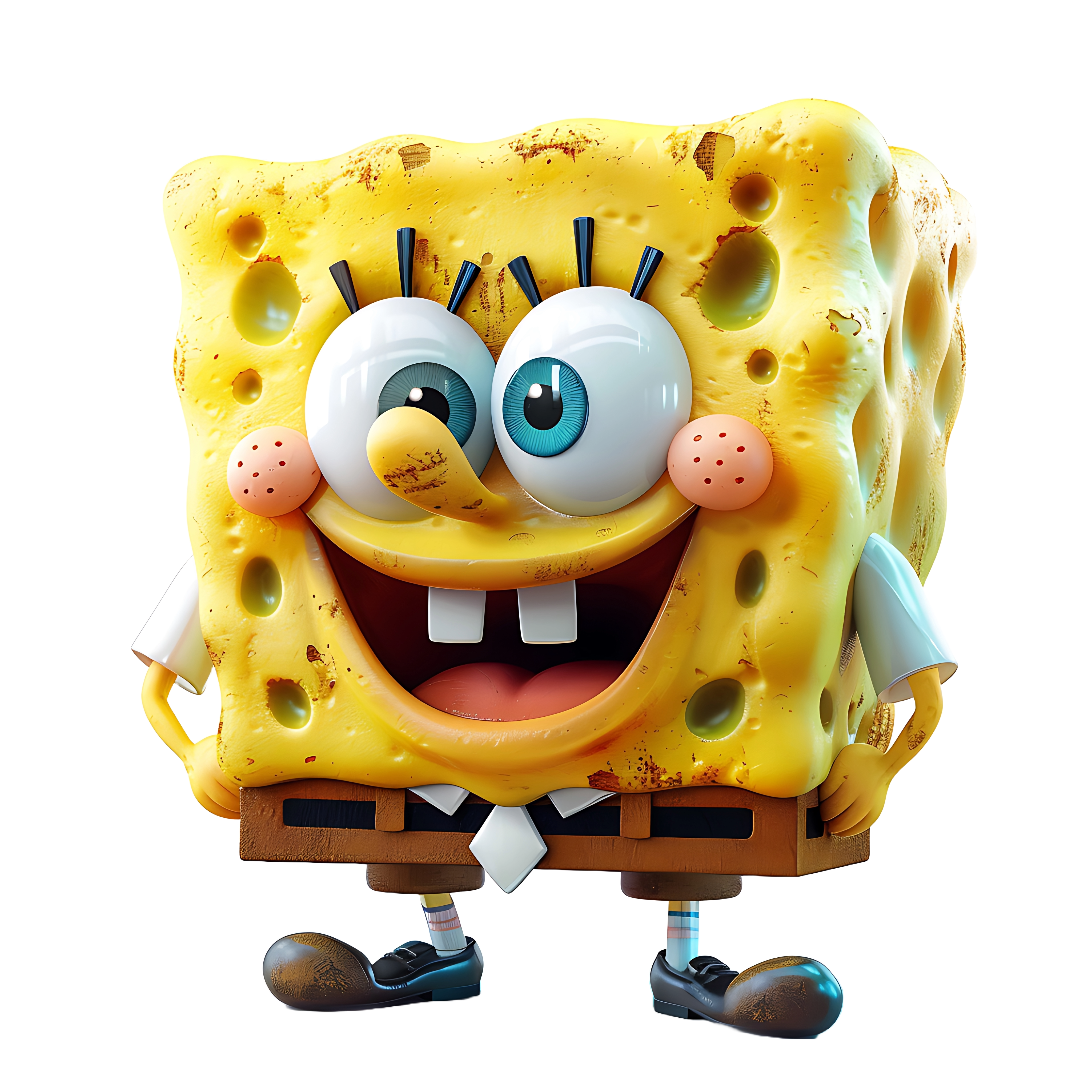 SpongeBob SquarePants PNG 2D Cartoon Style Download