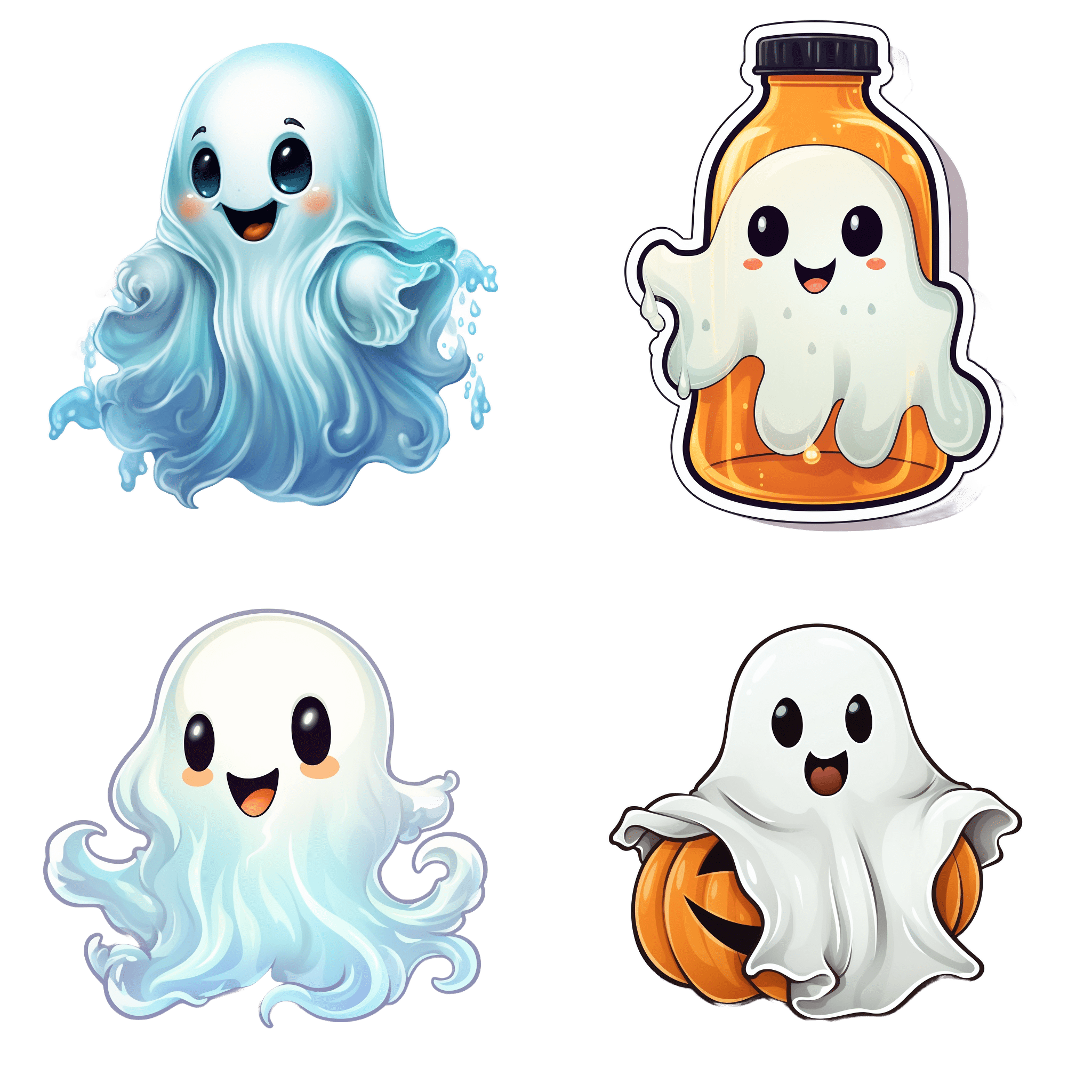 natrlvibez cute little ghost with a pumpin on white background  00205a5e 6ccf 473e 90bc 1407c0b674e6
