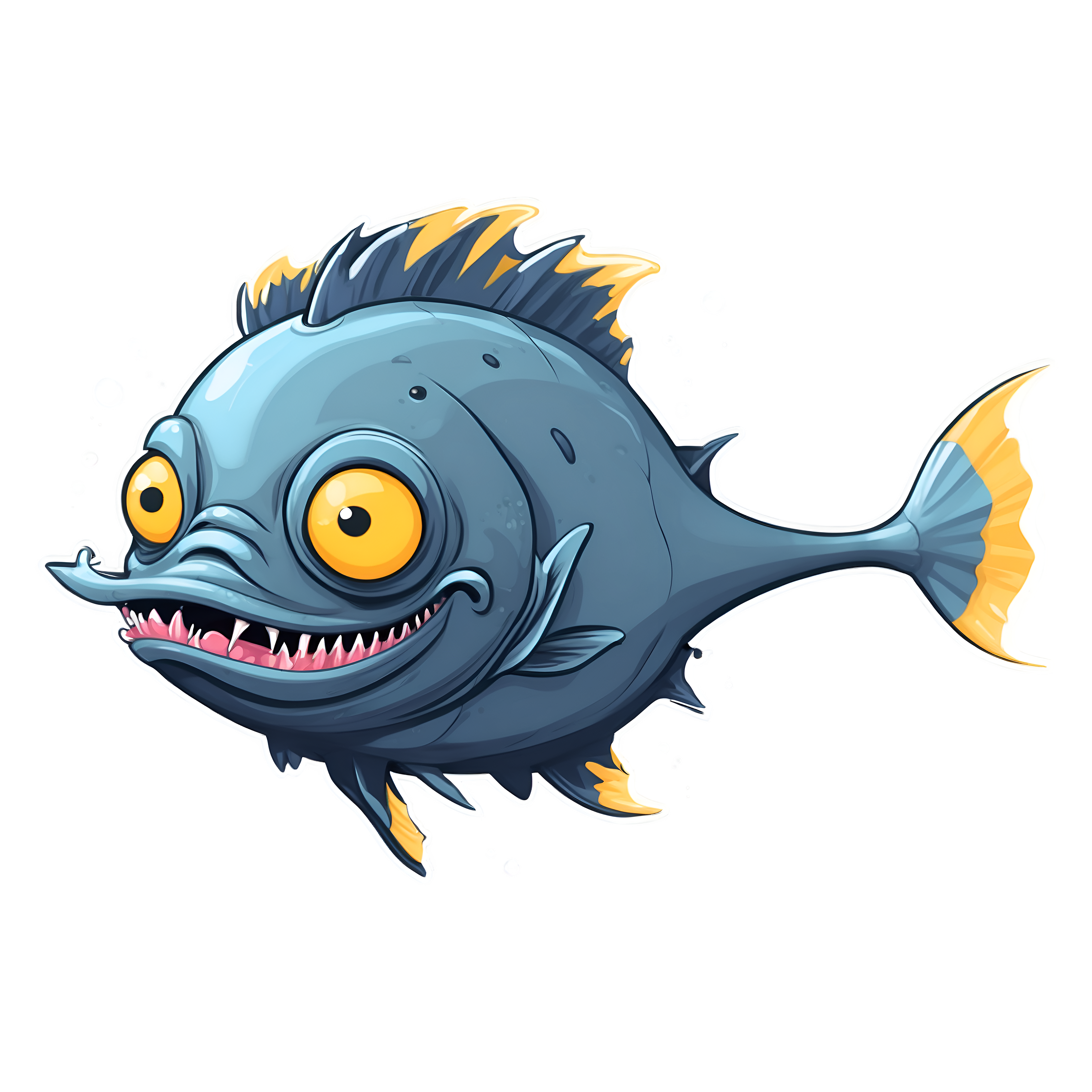 Angler Fish PNG Dark Ocean Free & Transparent