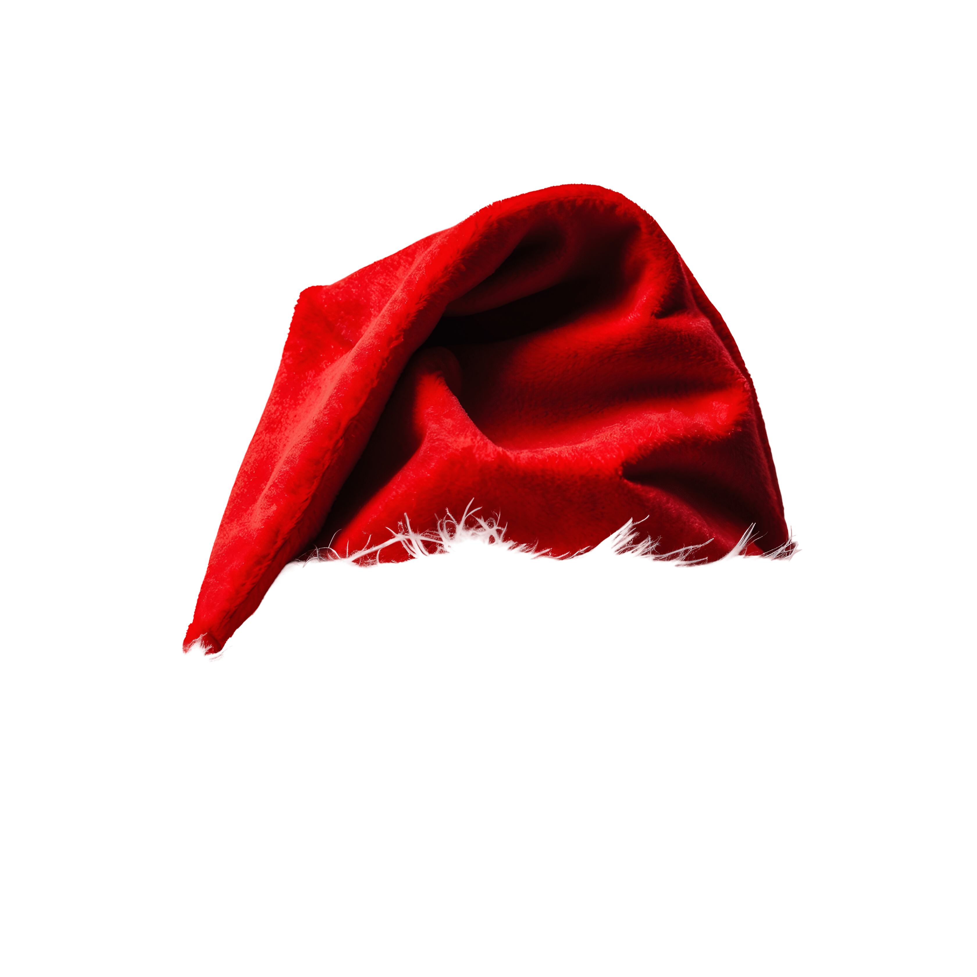 Single Santa Hat PNG High-Quality No Background