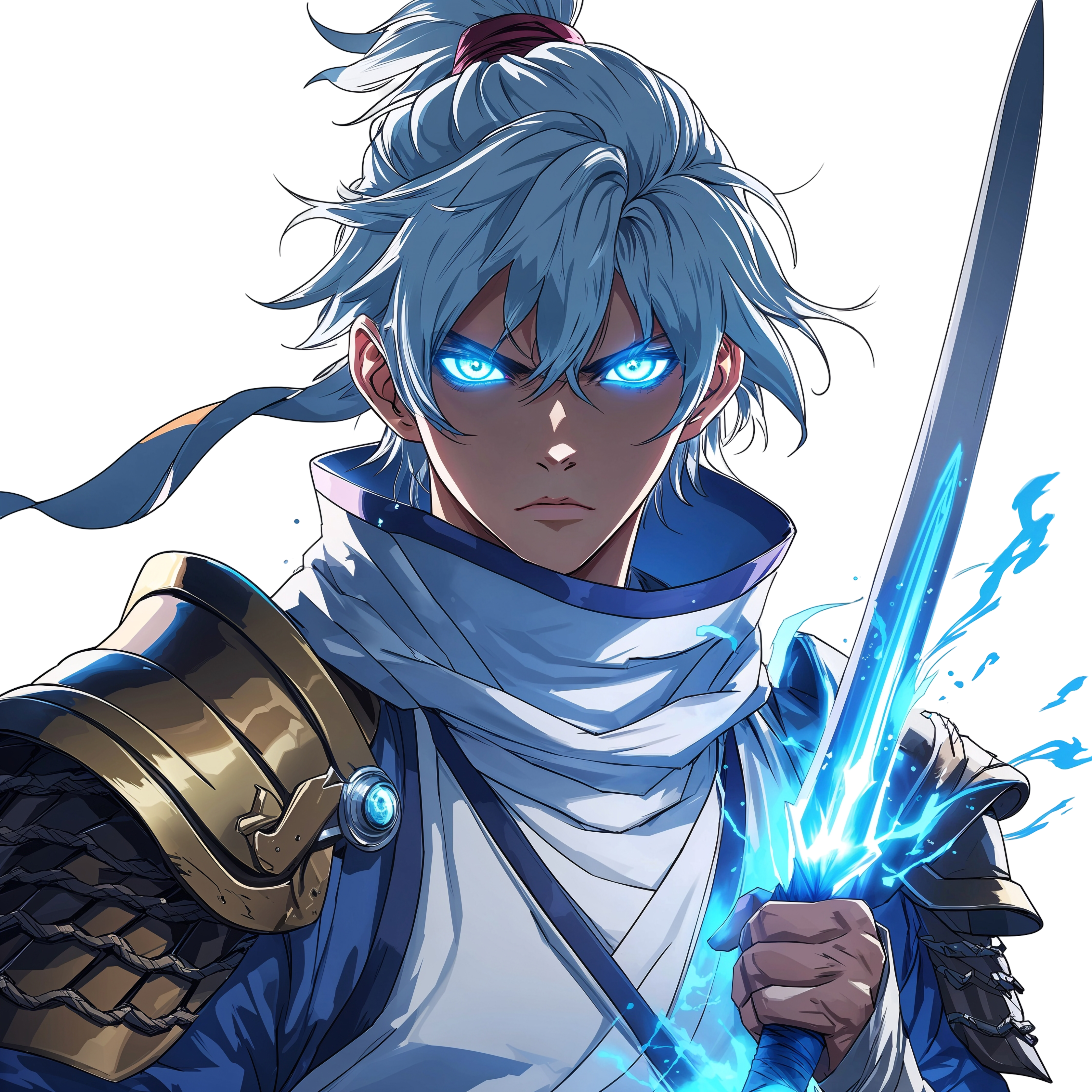 Gojo Anime Warrior PNG Free Download Transparent Background