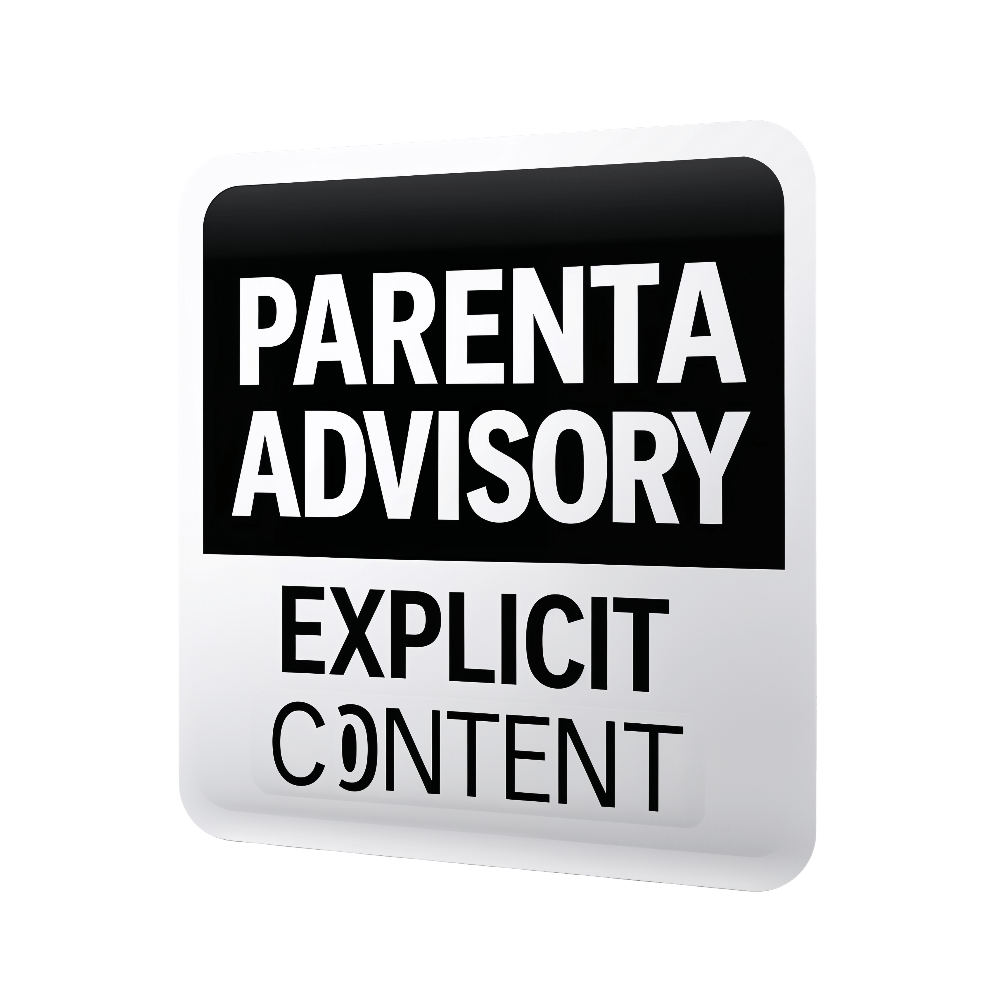 Parental Advisory Explicit PNG Transparent Free Sticker Download