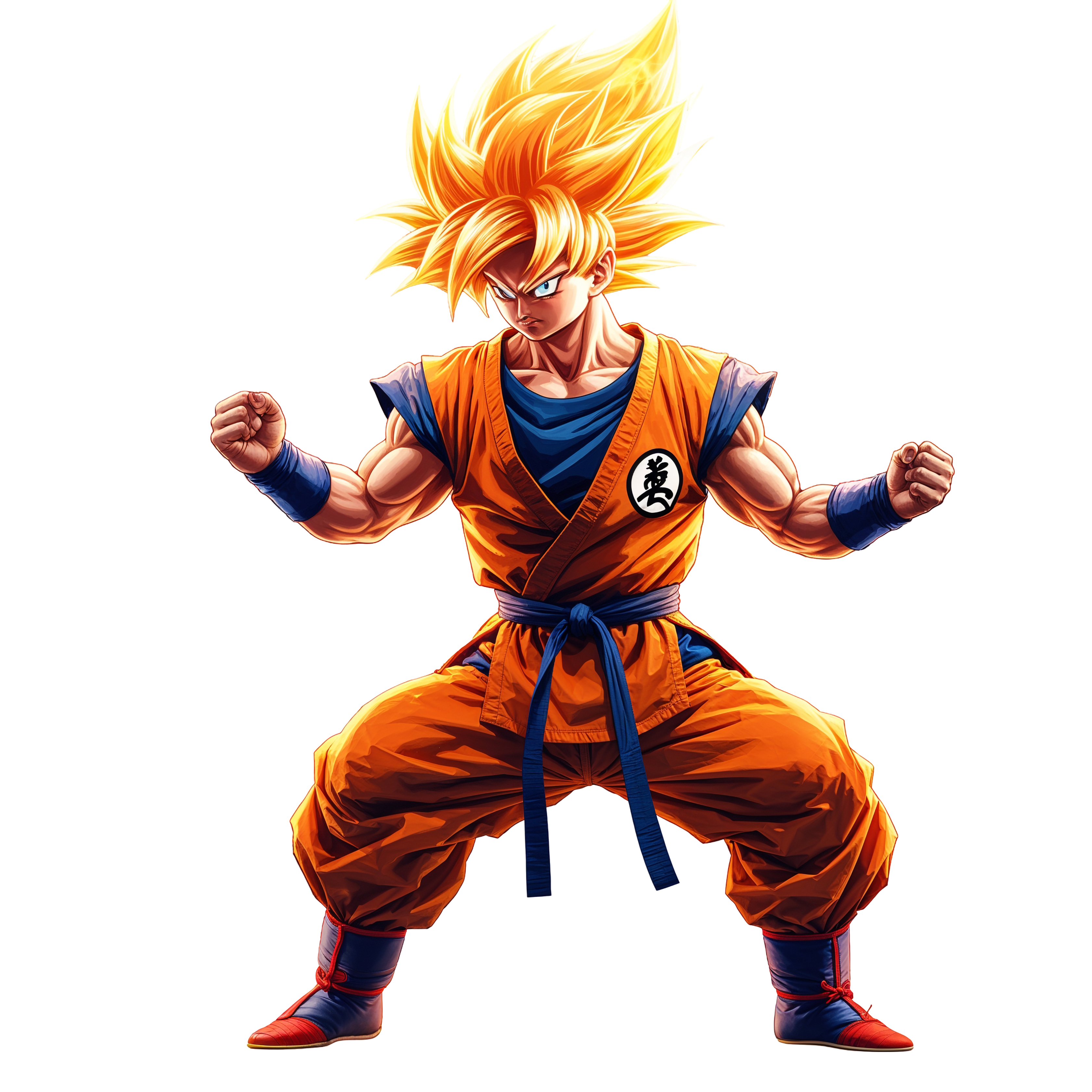 Goku Anime Warrior PNG 4K High-Resolution Transparent