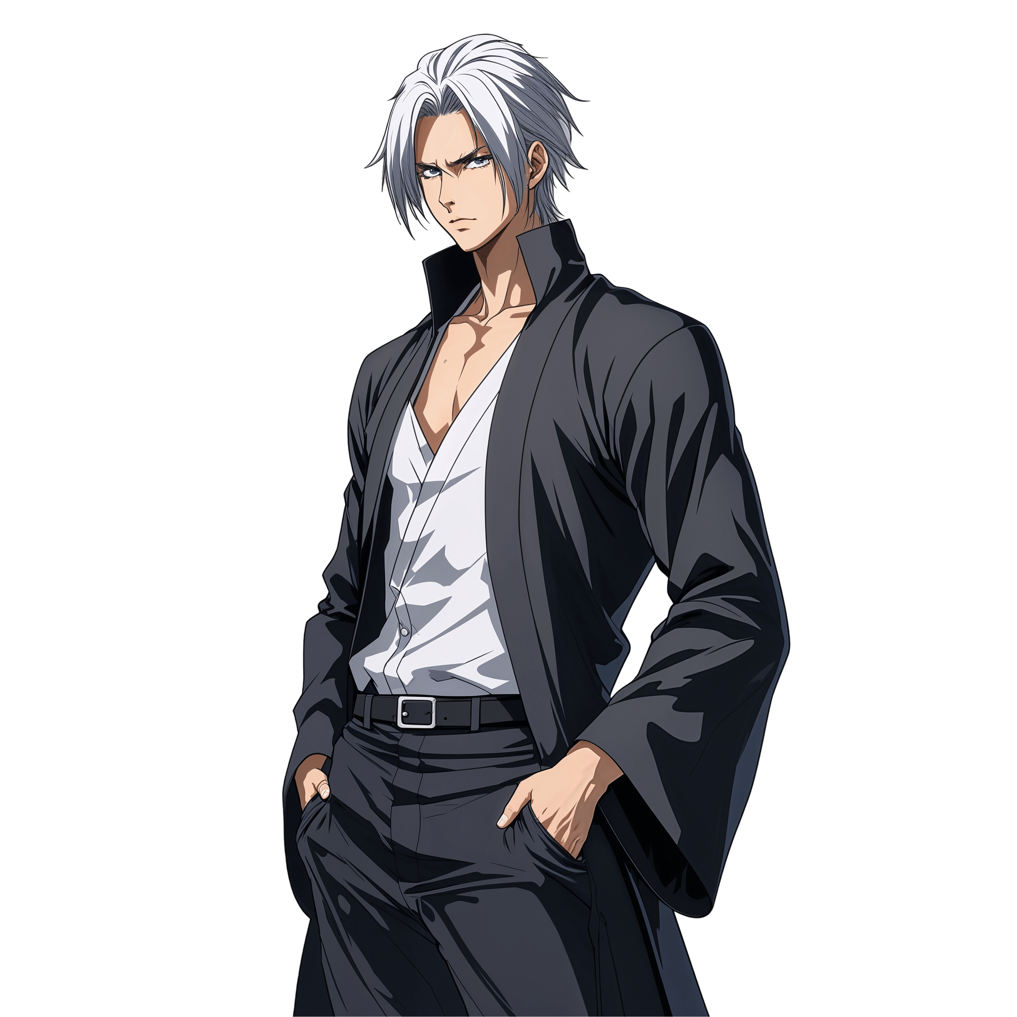Gojo Anime Fighter PNG HD High-Quality Transparent Image