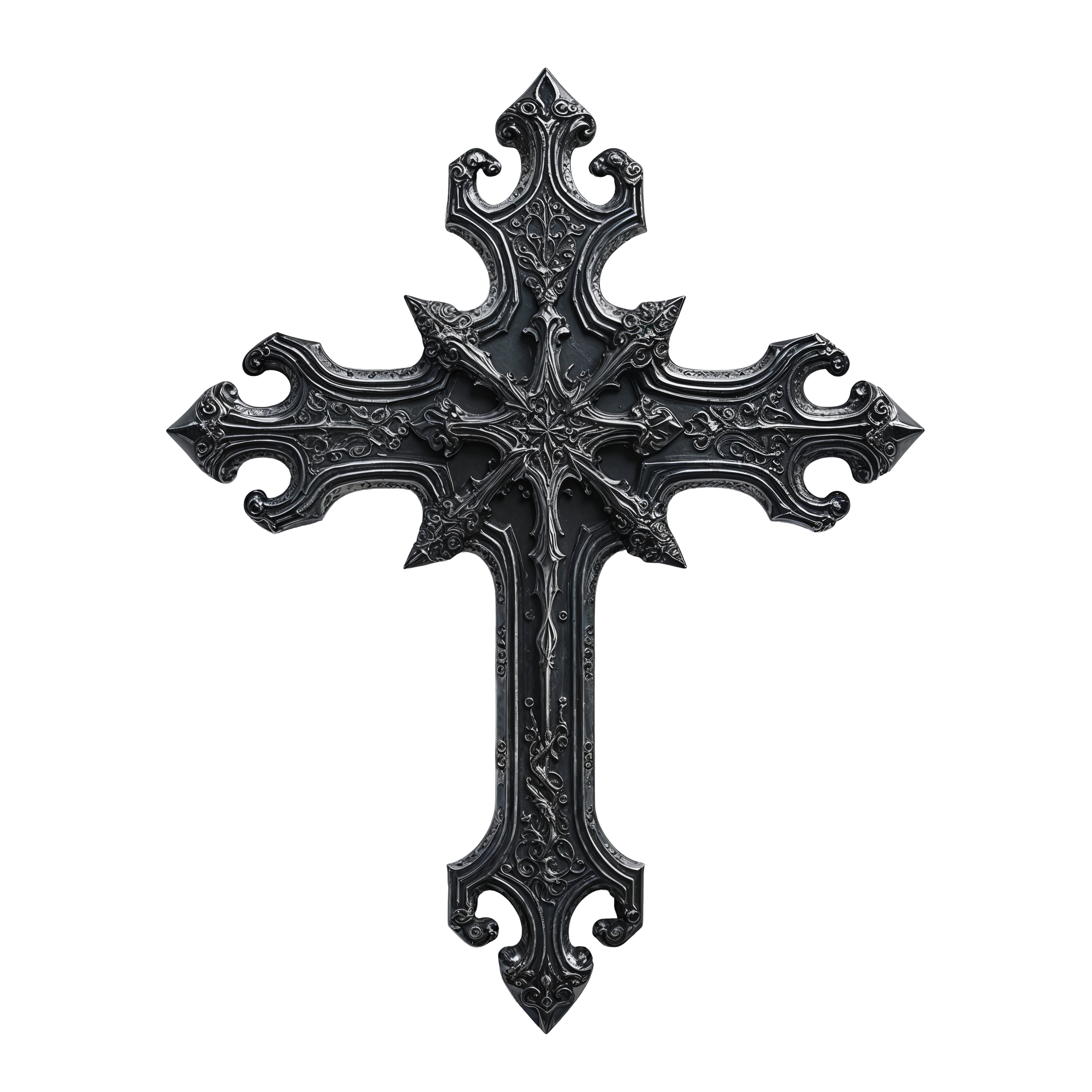 Cross Gothic Style PNG Image High-Quality Dark Aesthetic Design