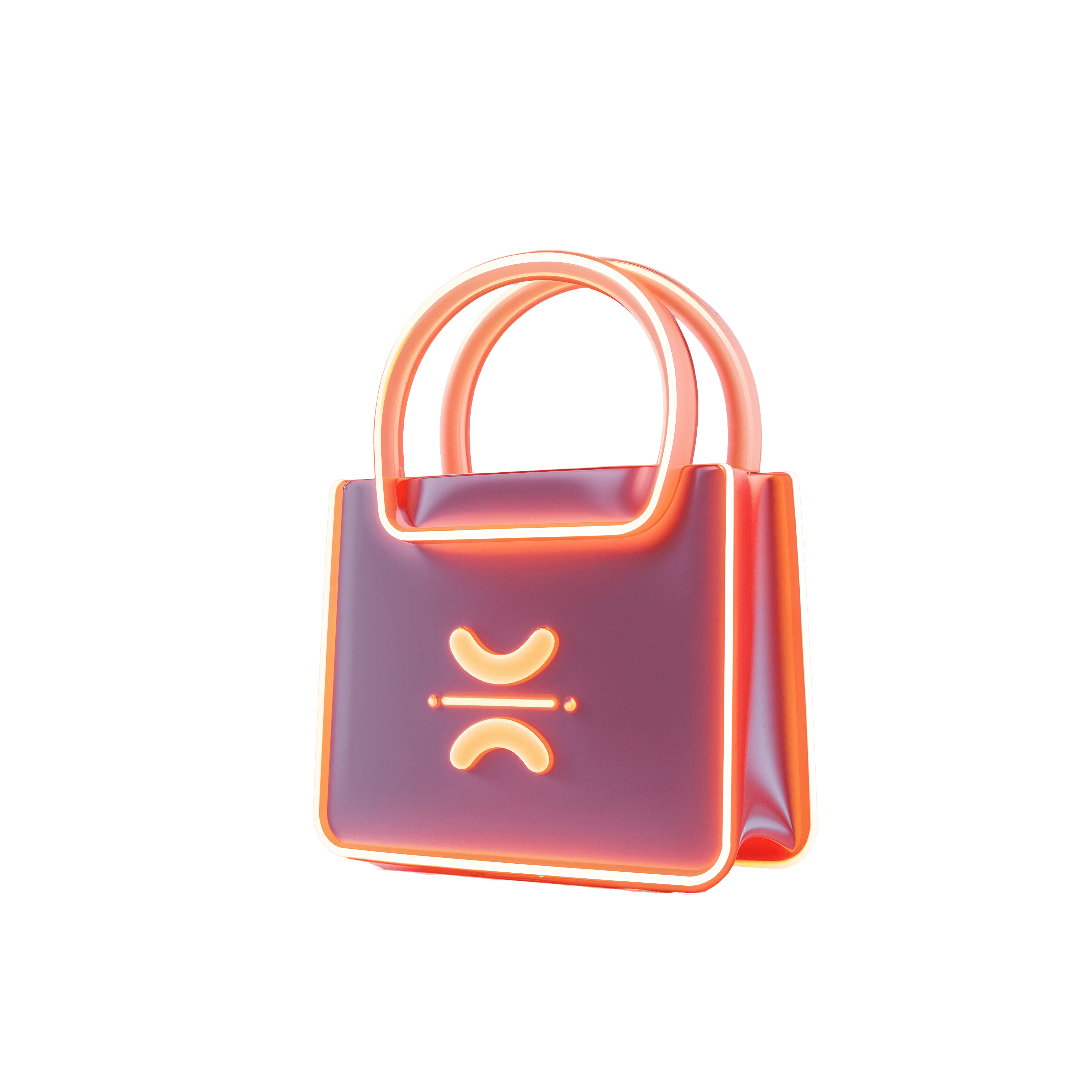 Leonardo Phoenix 10 3Drendered Shopee icon with a smooth neon 3