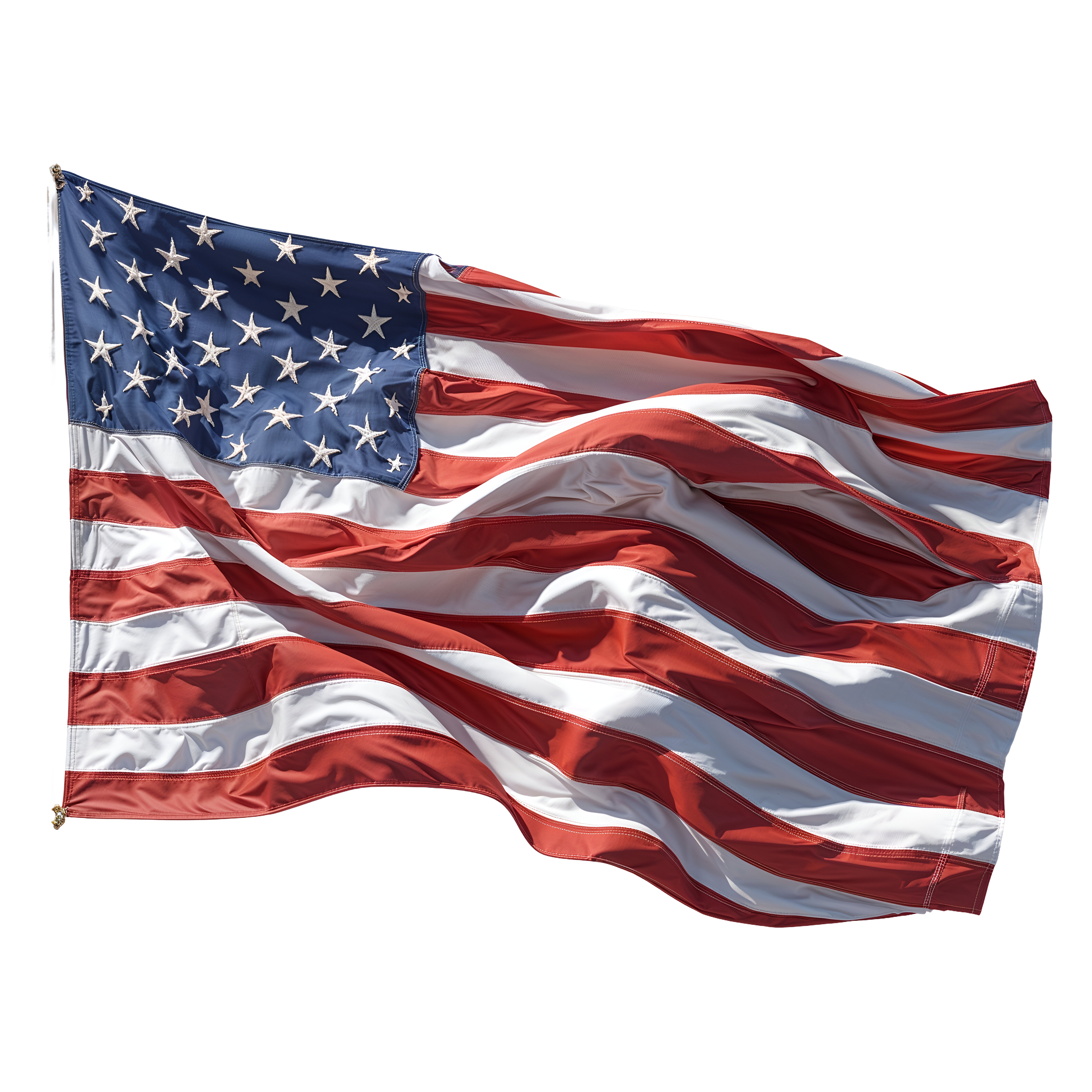 Leonardo Phoenix 10 American flag PNG 3Drendered waving reali 0
