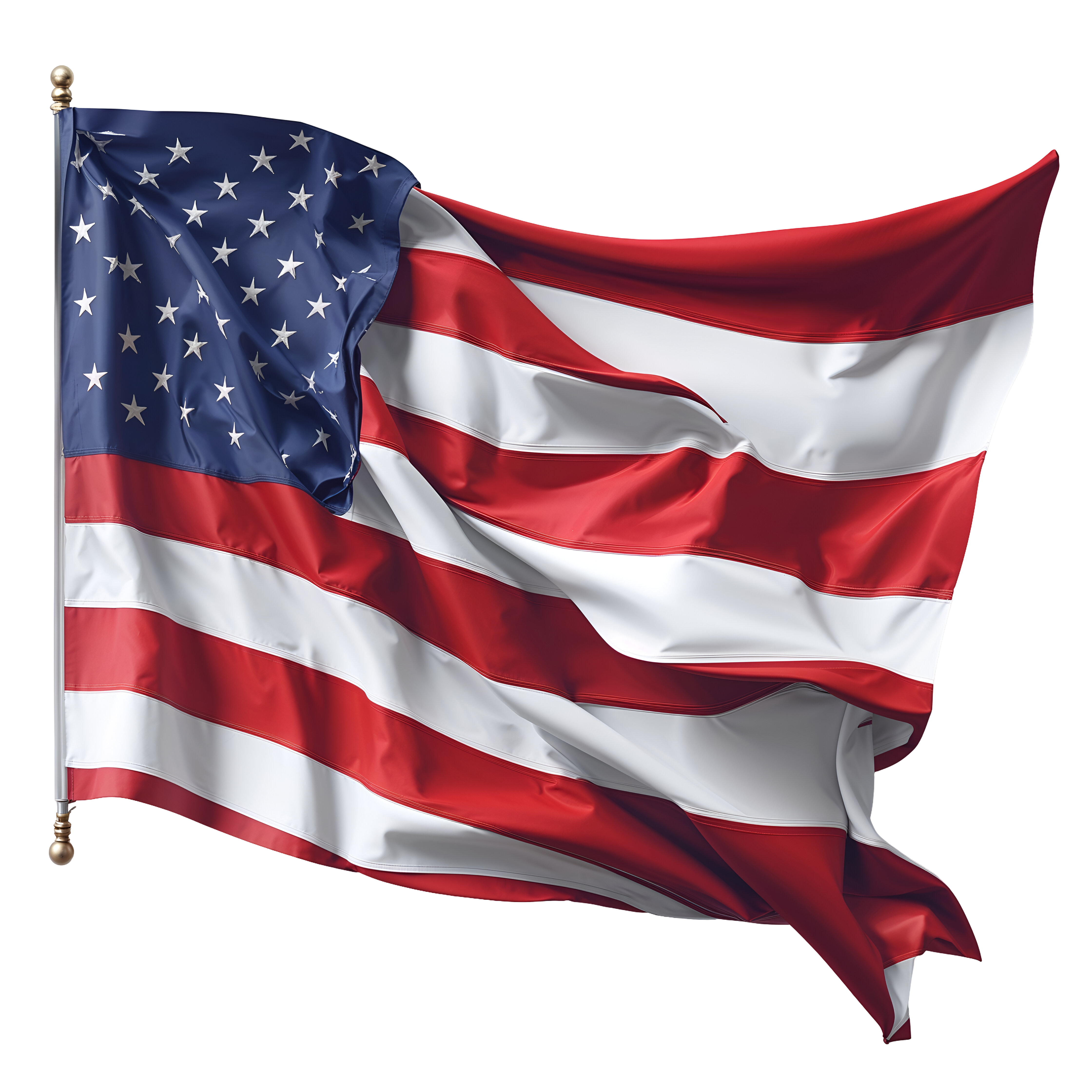 Leonardo Phoenix 10 American flag PNG flat design fully displ 3