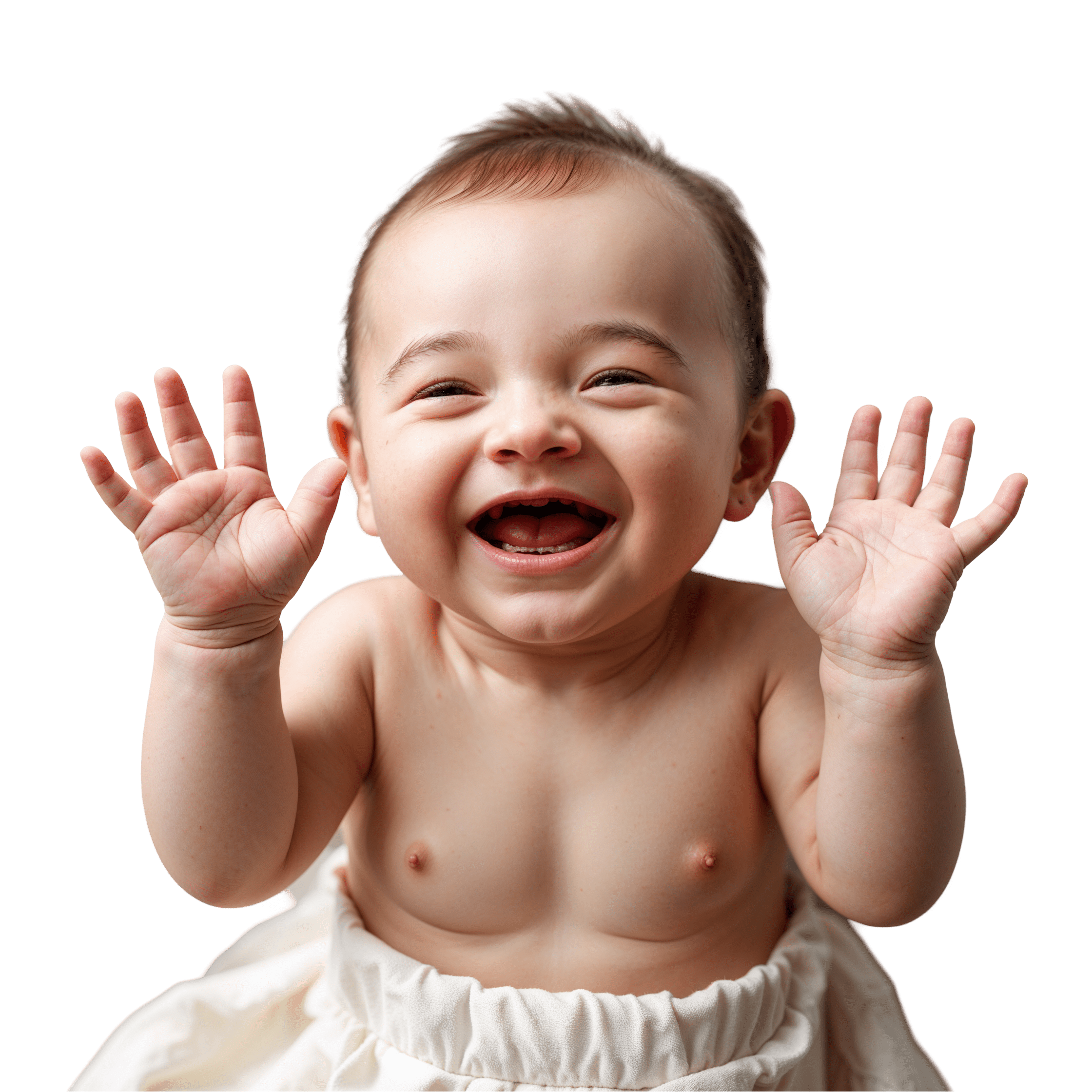 Leonardo Phoenix 10 Baby PNG laughing baby with tiny hands ra 2