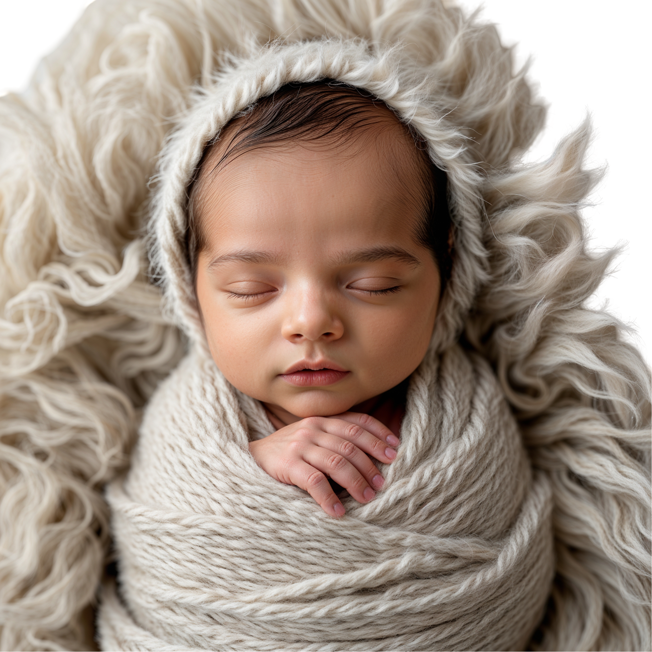 Leonardo Phoenix 10 Baby PNG newborn wrapped in a cozy blanket 0