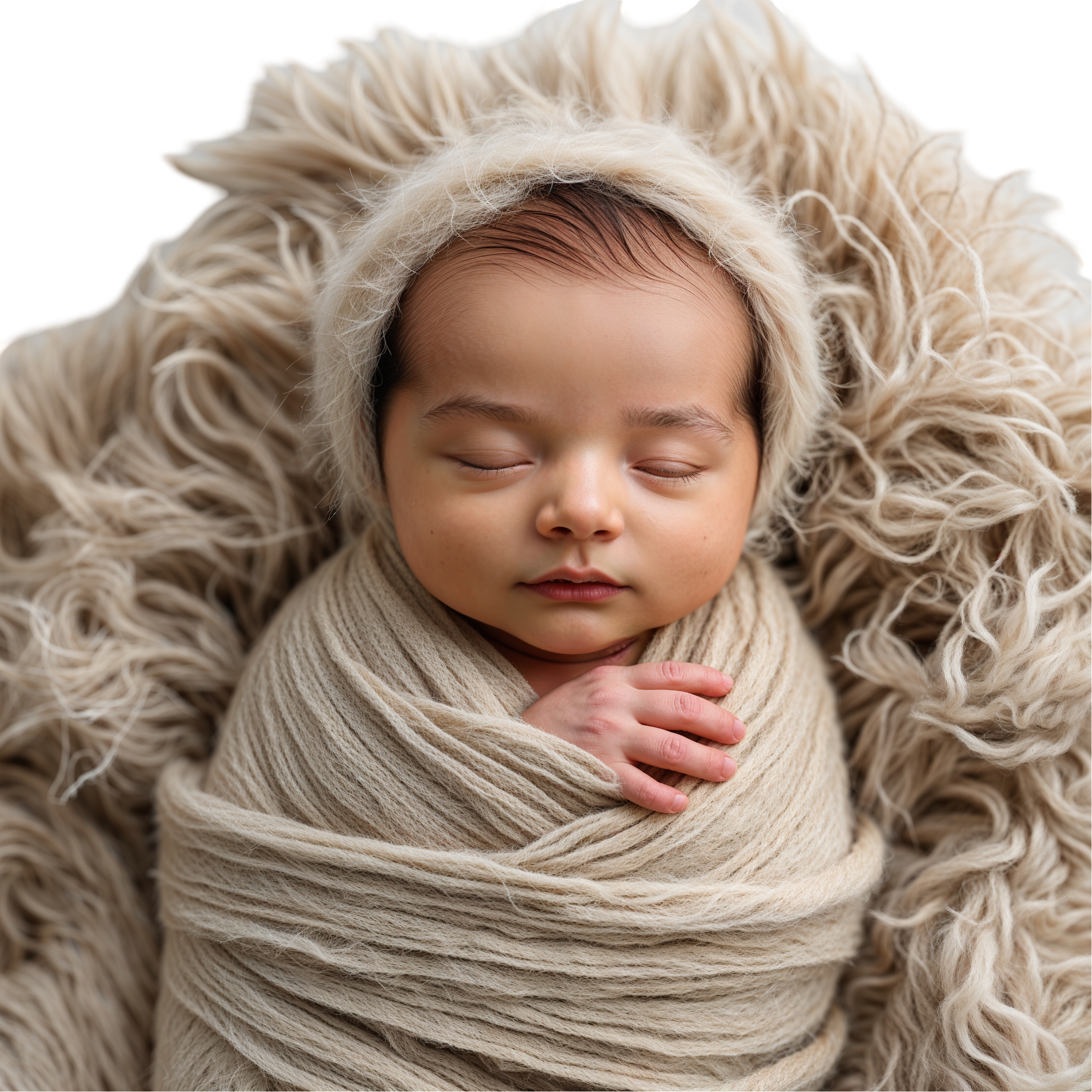 Leonardo Phoenix 10 Baby PNG newborn wrapped in a cozy blanket 1