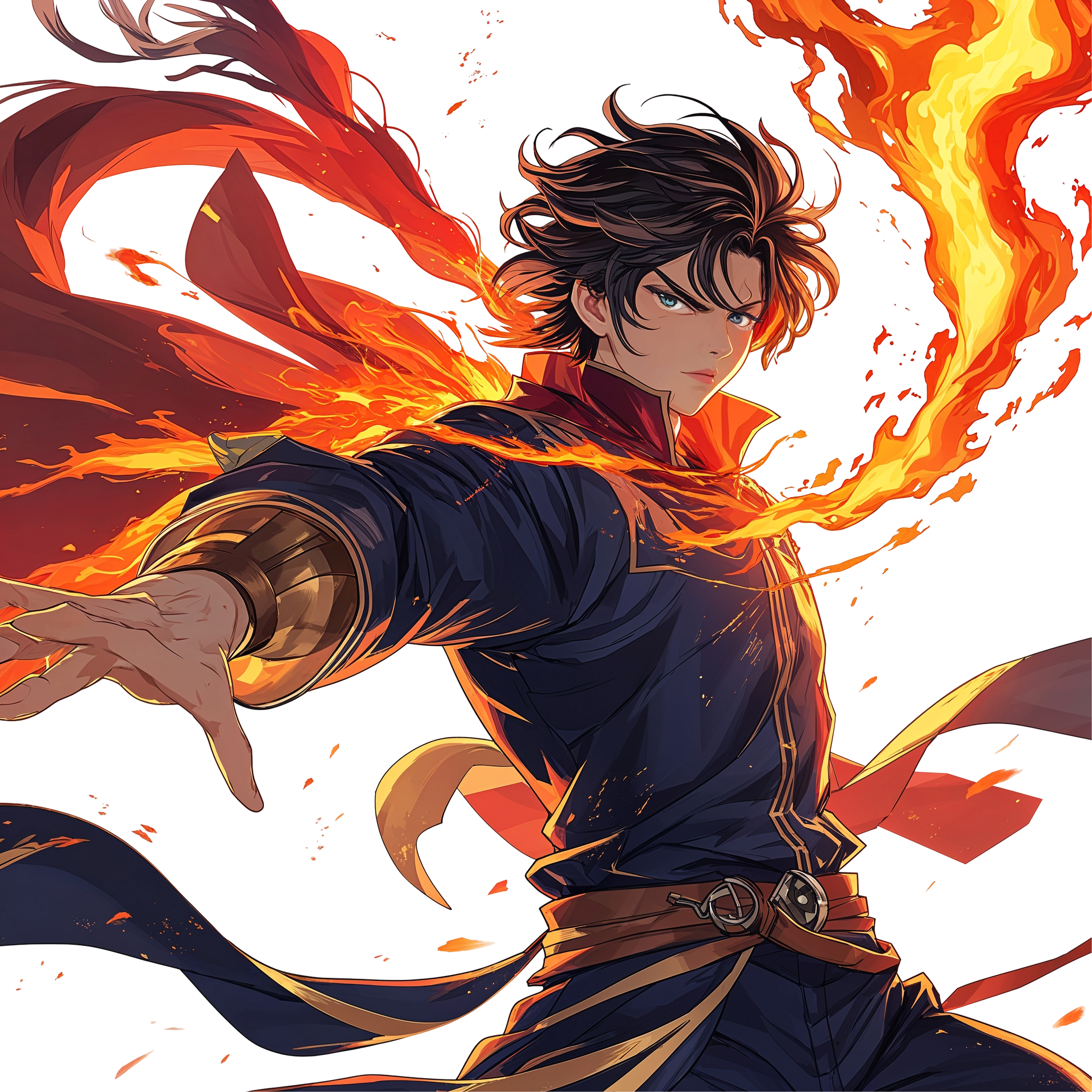 Epic Anime Hero PNG Image High-Quality Transparent Clipart