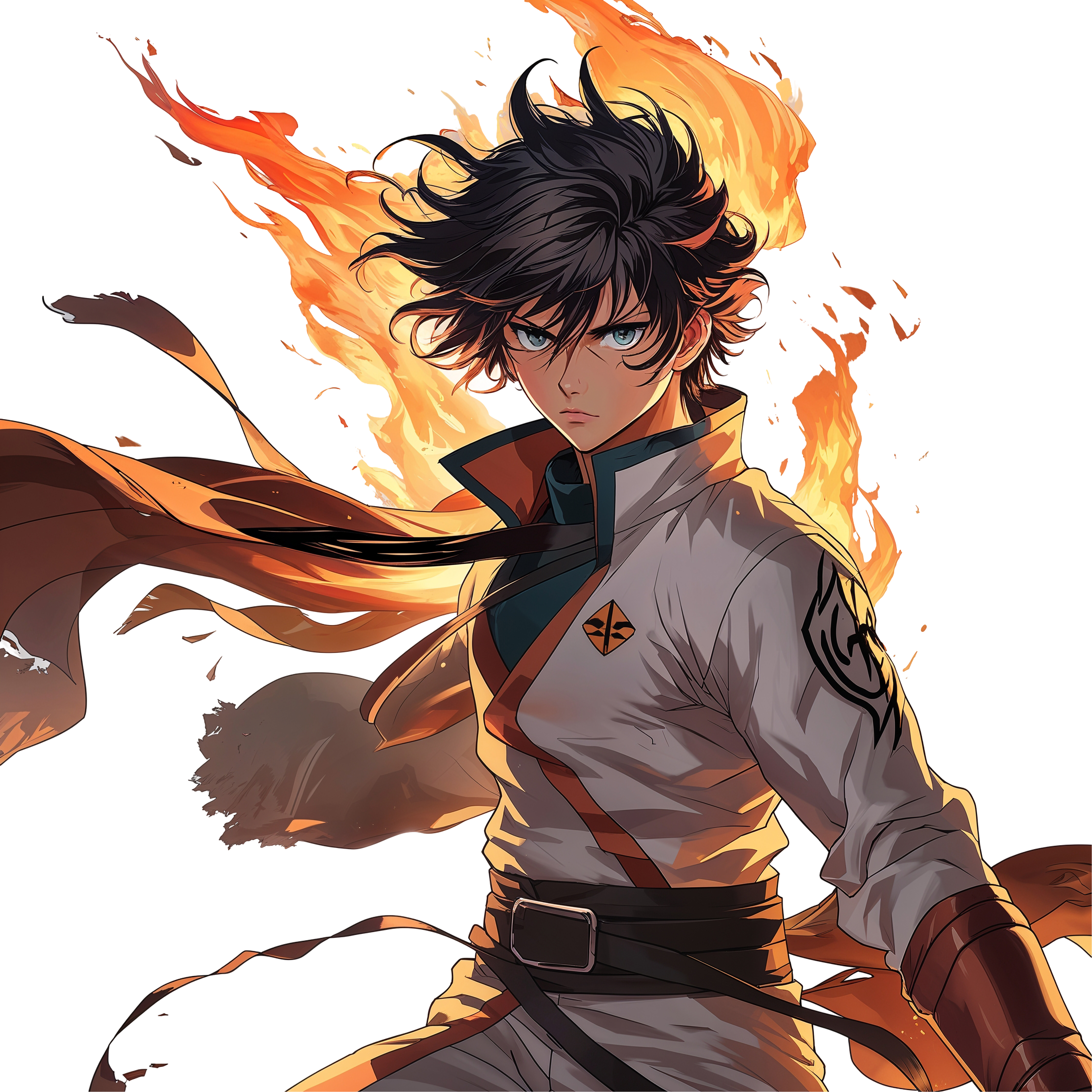 Epic Anime Hero PNG Transparent Cool Anime Character Art