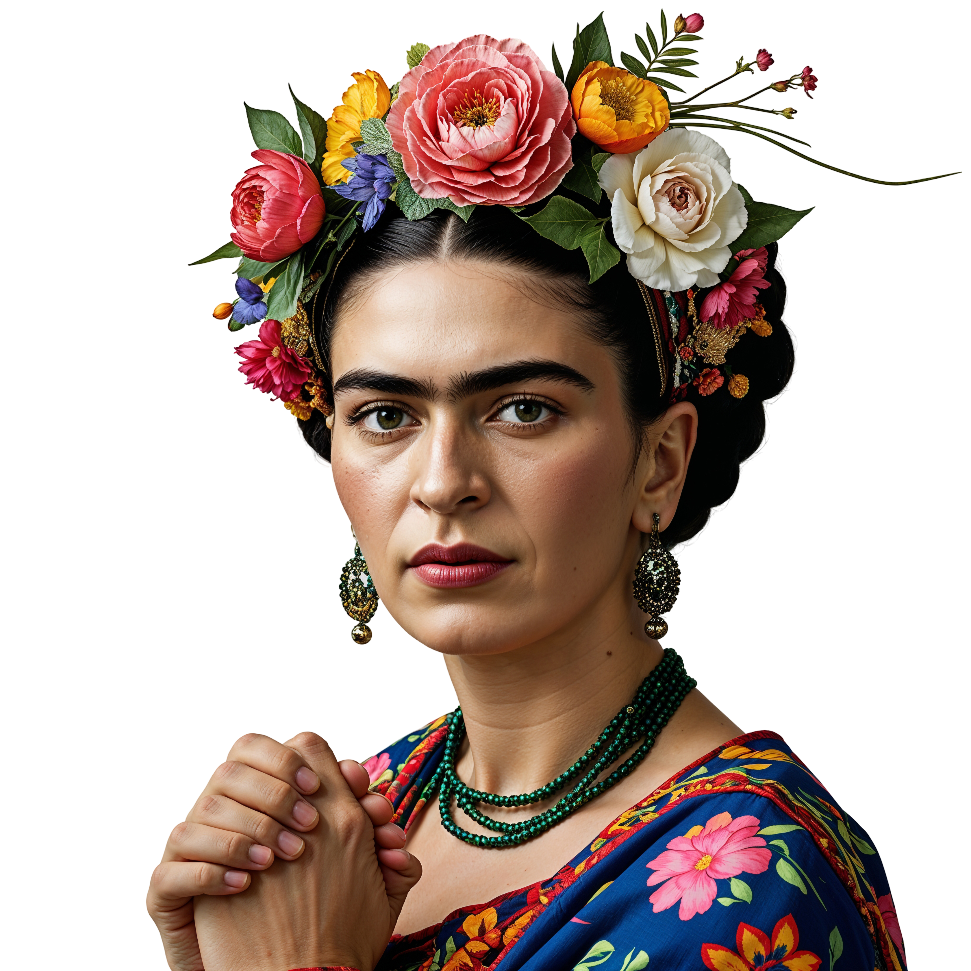 Frida Kahlo PNG HD Free Transparent Portrait Clipart