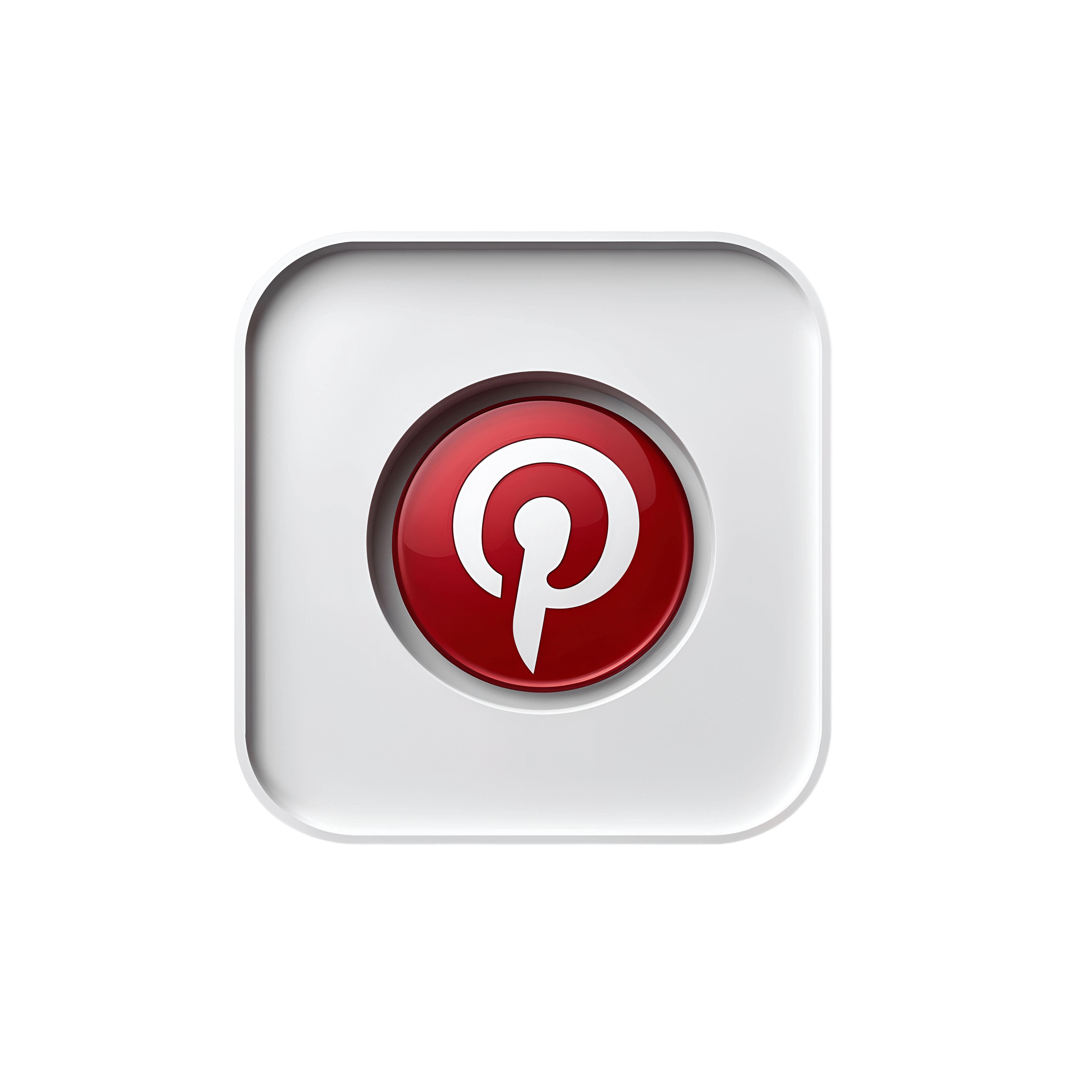 Leonardo Phoenix 10 Pinterest logo PNG icon classic red and wh 3
