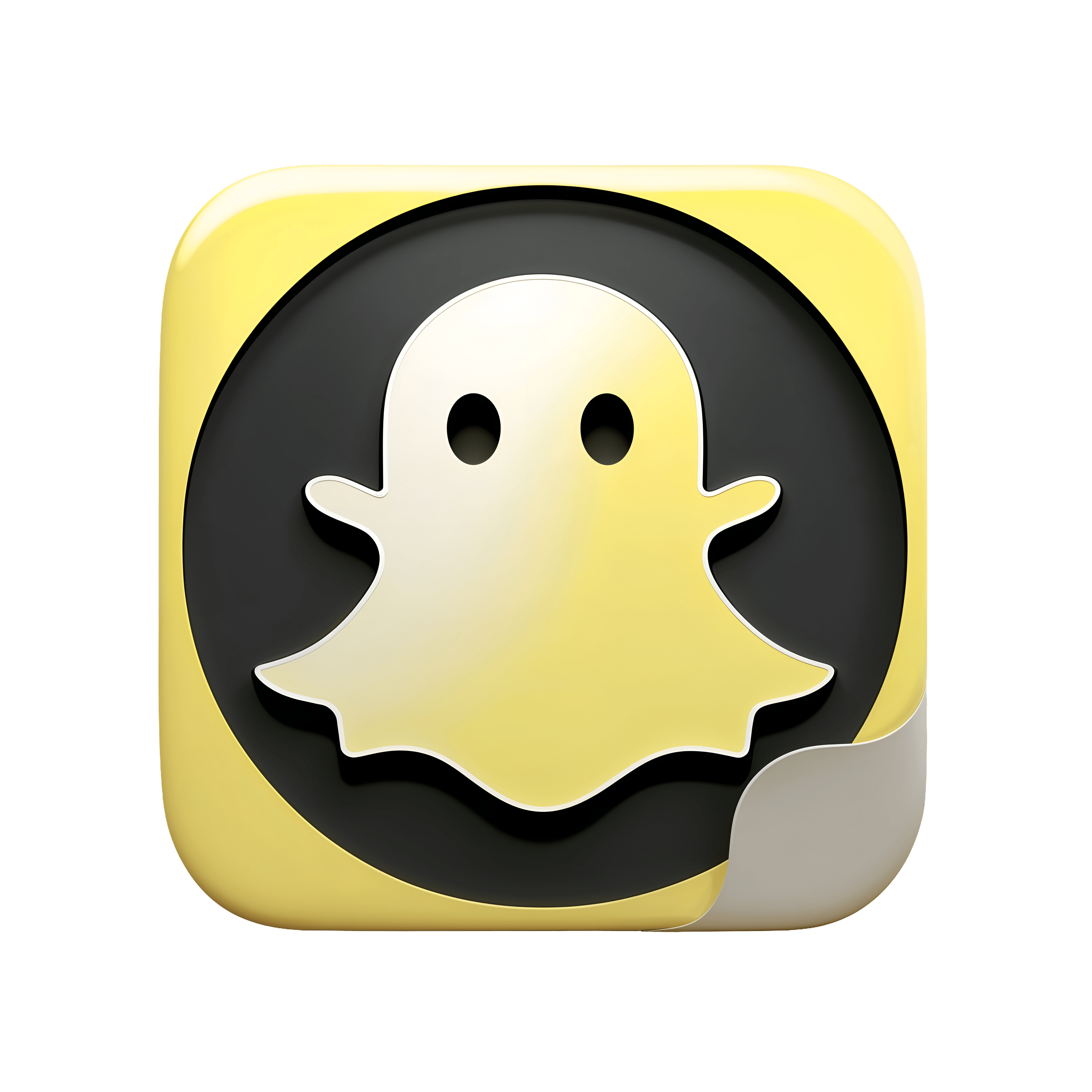 Leonardo Phoenix 10 Snapchat ghost logo PNG icon bold yellow a 0