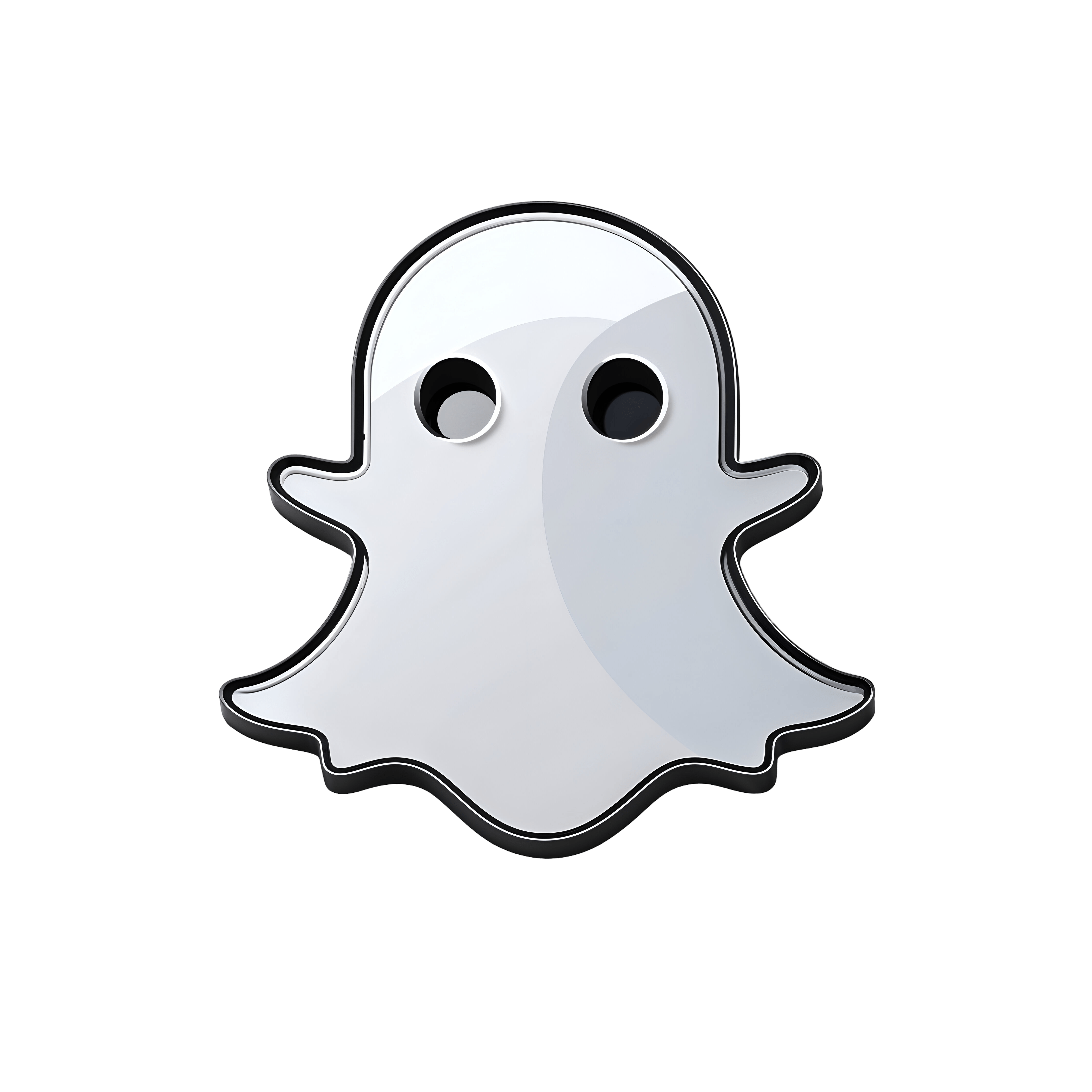 Leonardo Phoenix 10 Snapchat ghost logo PNG icon clearly isola 3