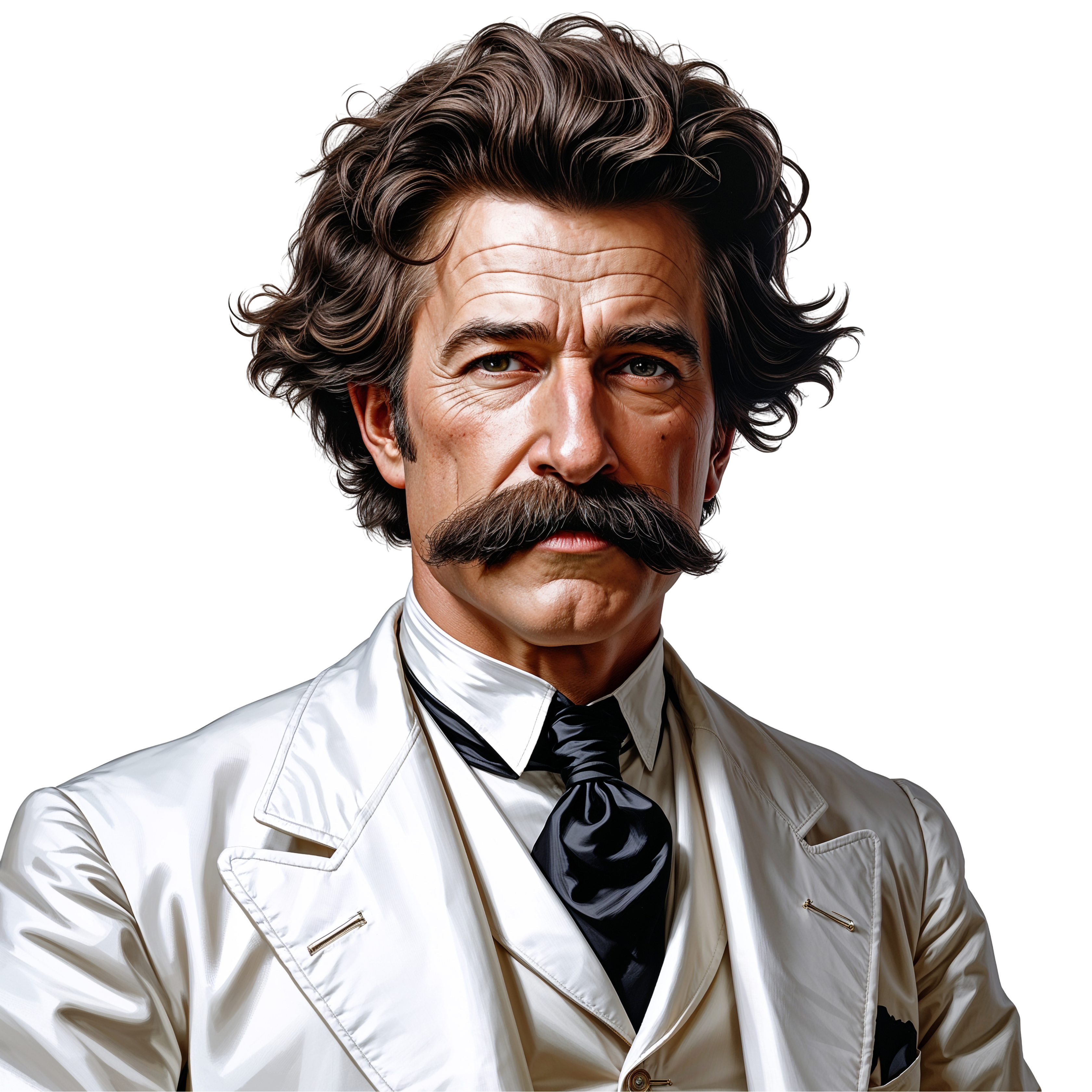Mark Twain PNG Silhouette Free Vector Style Image